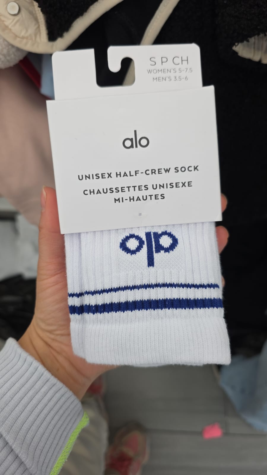 THROWBACK SOCK WITHE/ NAVY