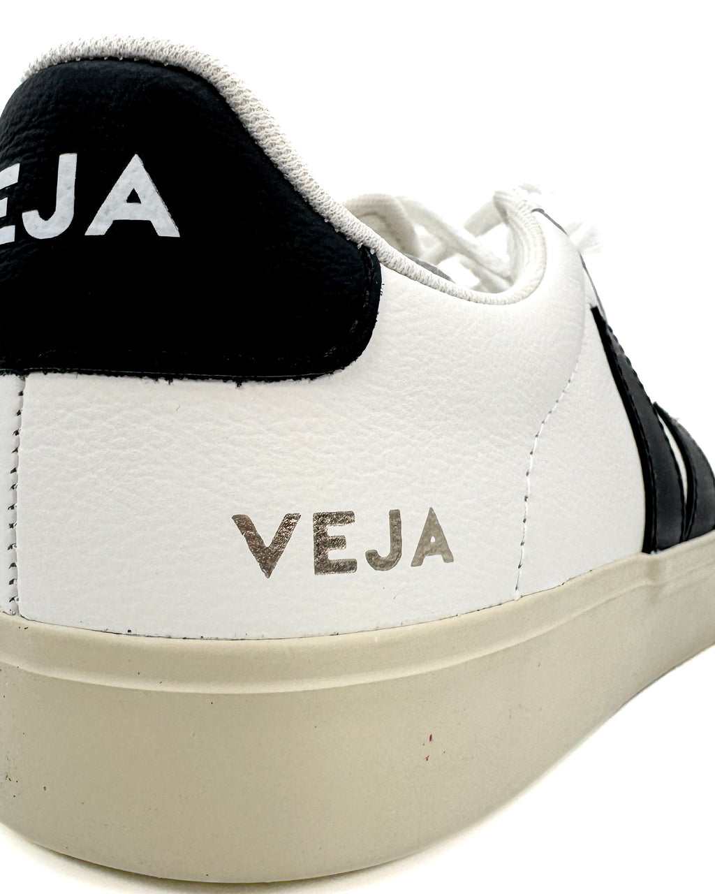 VEJA - CAMPO LEATHER (WOMEN) EXTRA WHITE BLACK
