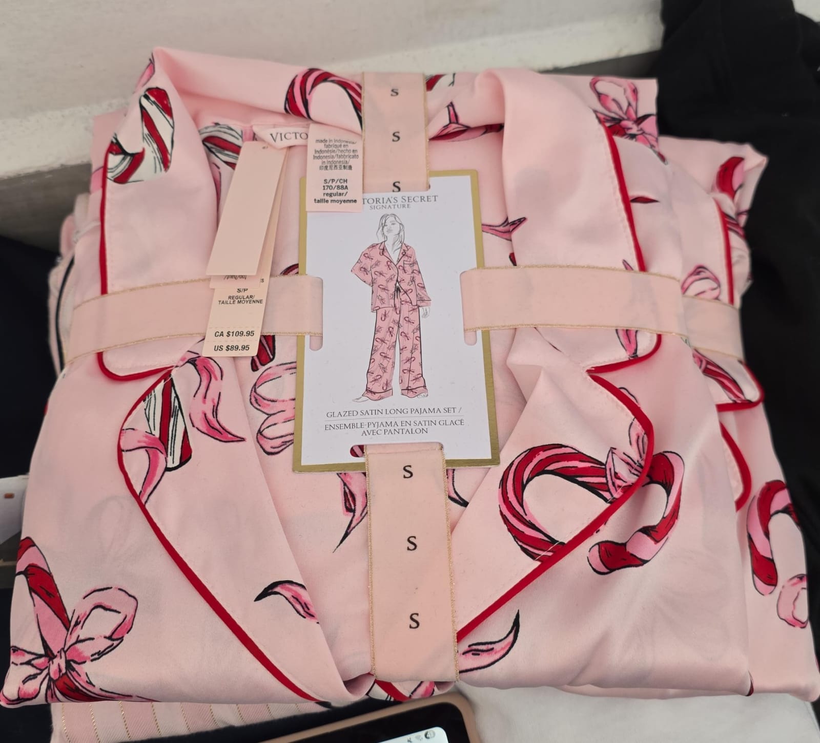 GRAZET SATIN LONG PIJAMA SET 7E7X	PINK/RED