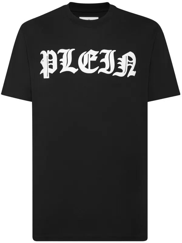 ROUND  NECK T-SHIRT GOTHIC PLEIN BLACK