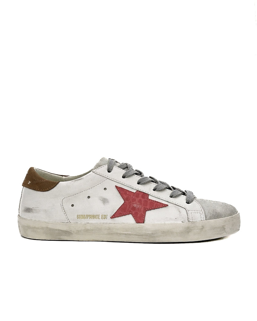 GOLDEN GOOSE - SUPER STAR CLASSIC WITH LIST WHITE/ICE/ASH ROSE/T
