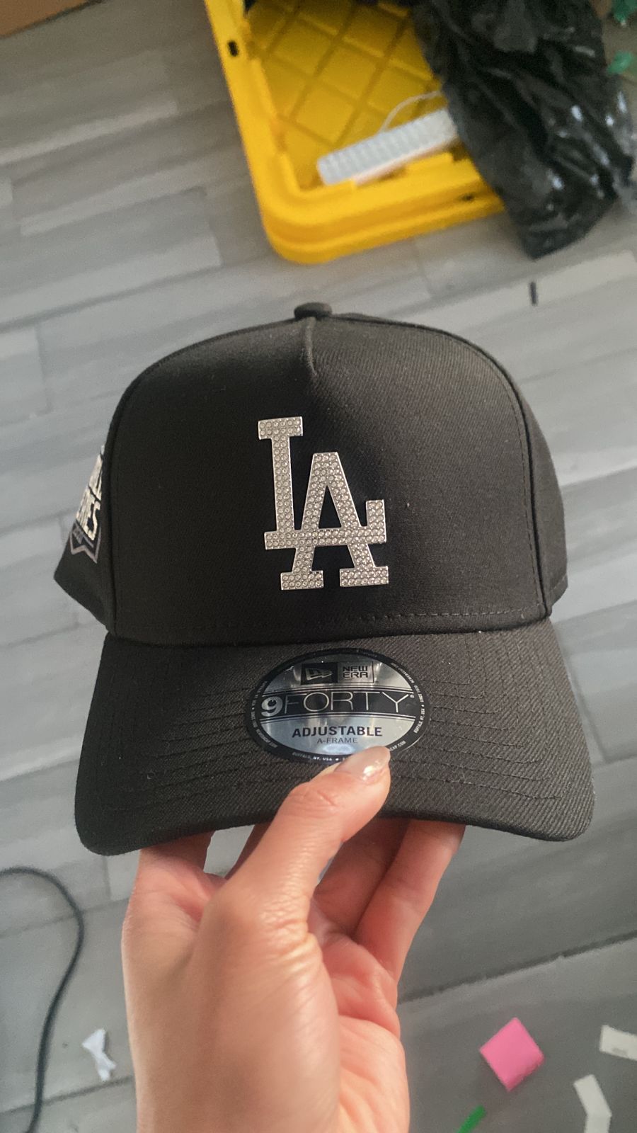 LOS ANGELES DODGERS MLB RHINESTONE AF9 BLACK