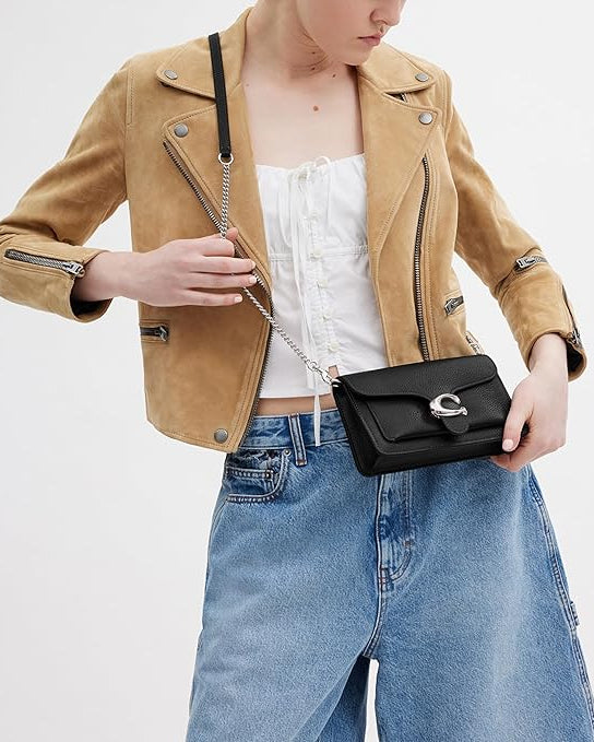 COACH - PP TBBY CHN CLTCH BLACK/SILVER