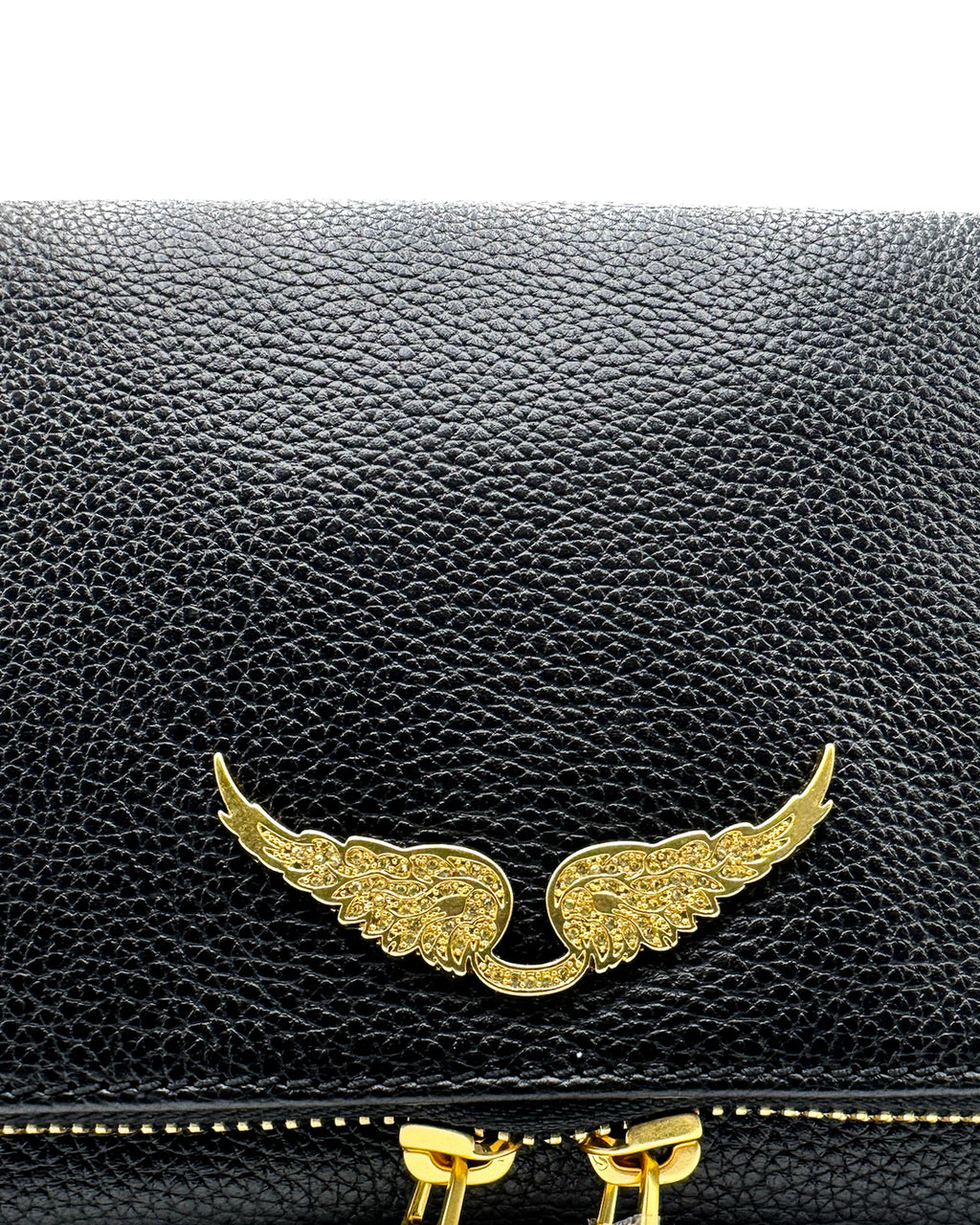 ZADIG & VOLTAIRE - ROCK GRAINED LEATHER NOIR/GOLD