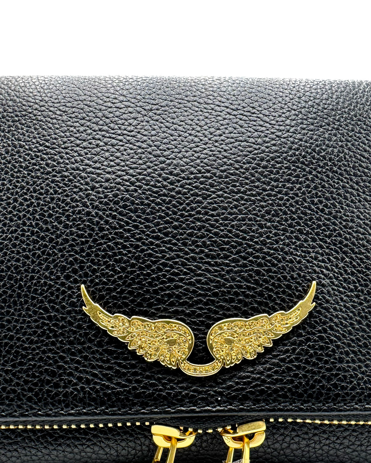 ZADIG & VOLTAIRE - ROCK GRAINED LEATHER NOIR/GOLD