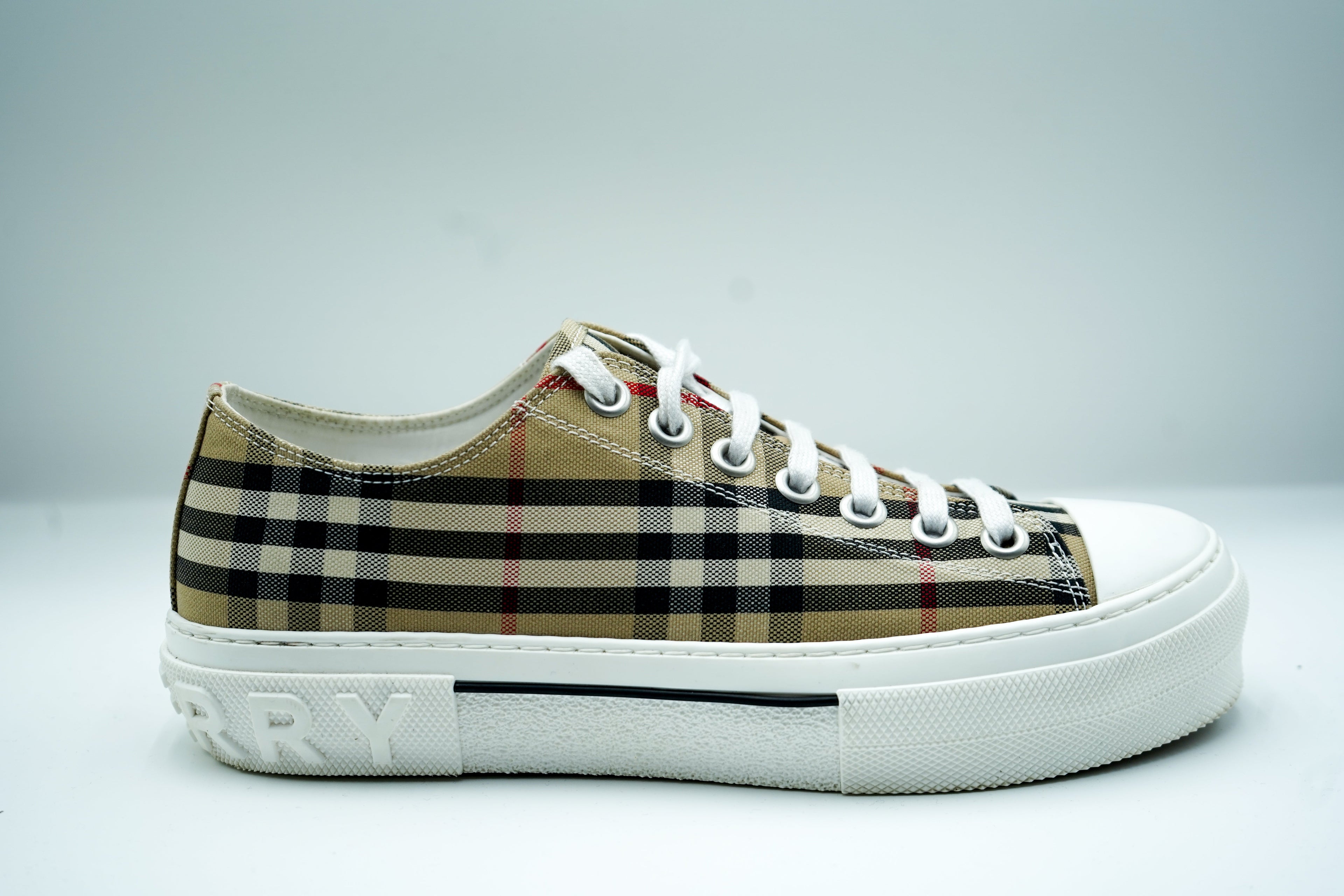 VINTAGE CHECK COTTON BEIGE/BLANCO