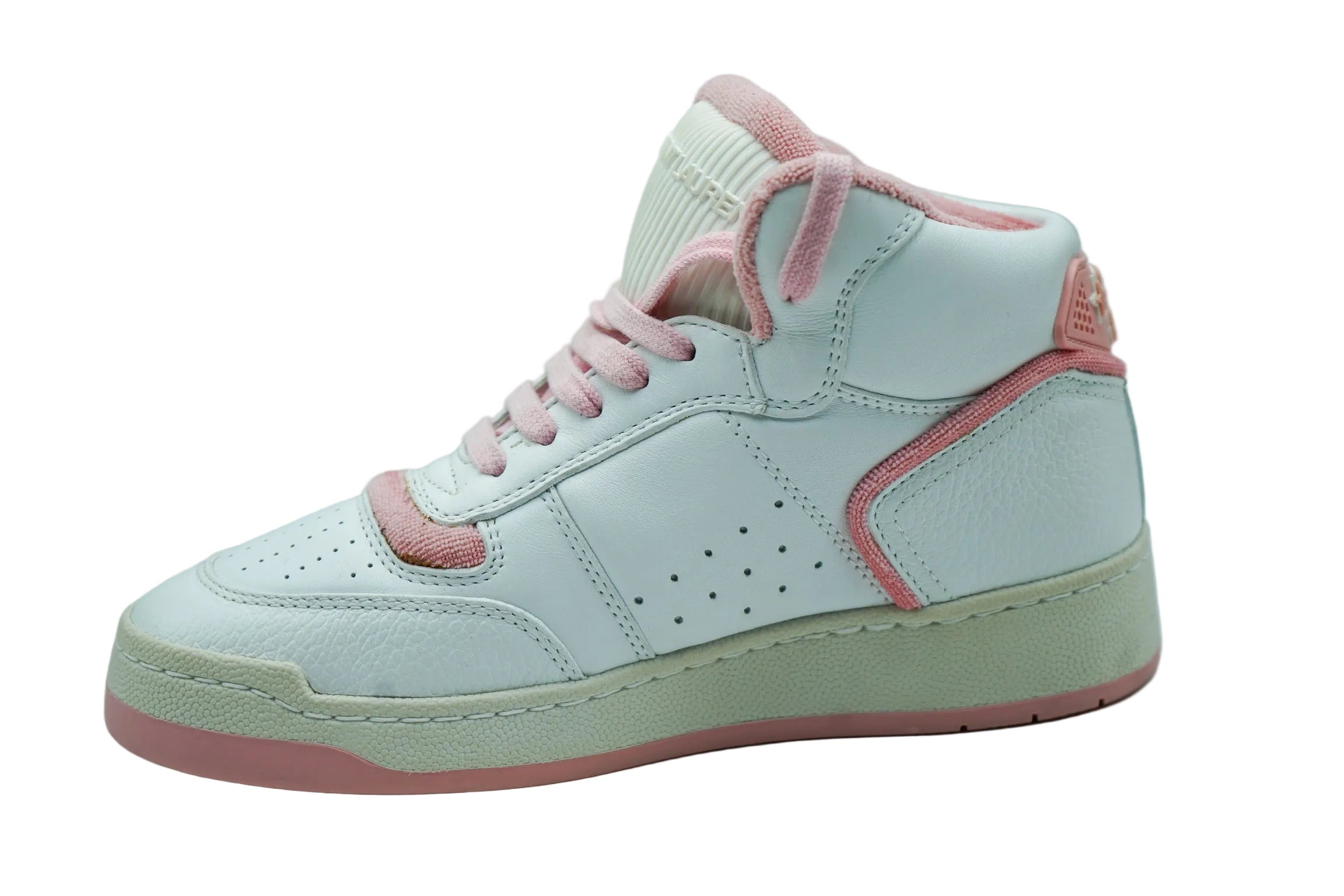 YSL HIGH TOP WHITE/PINK