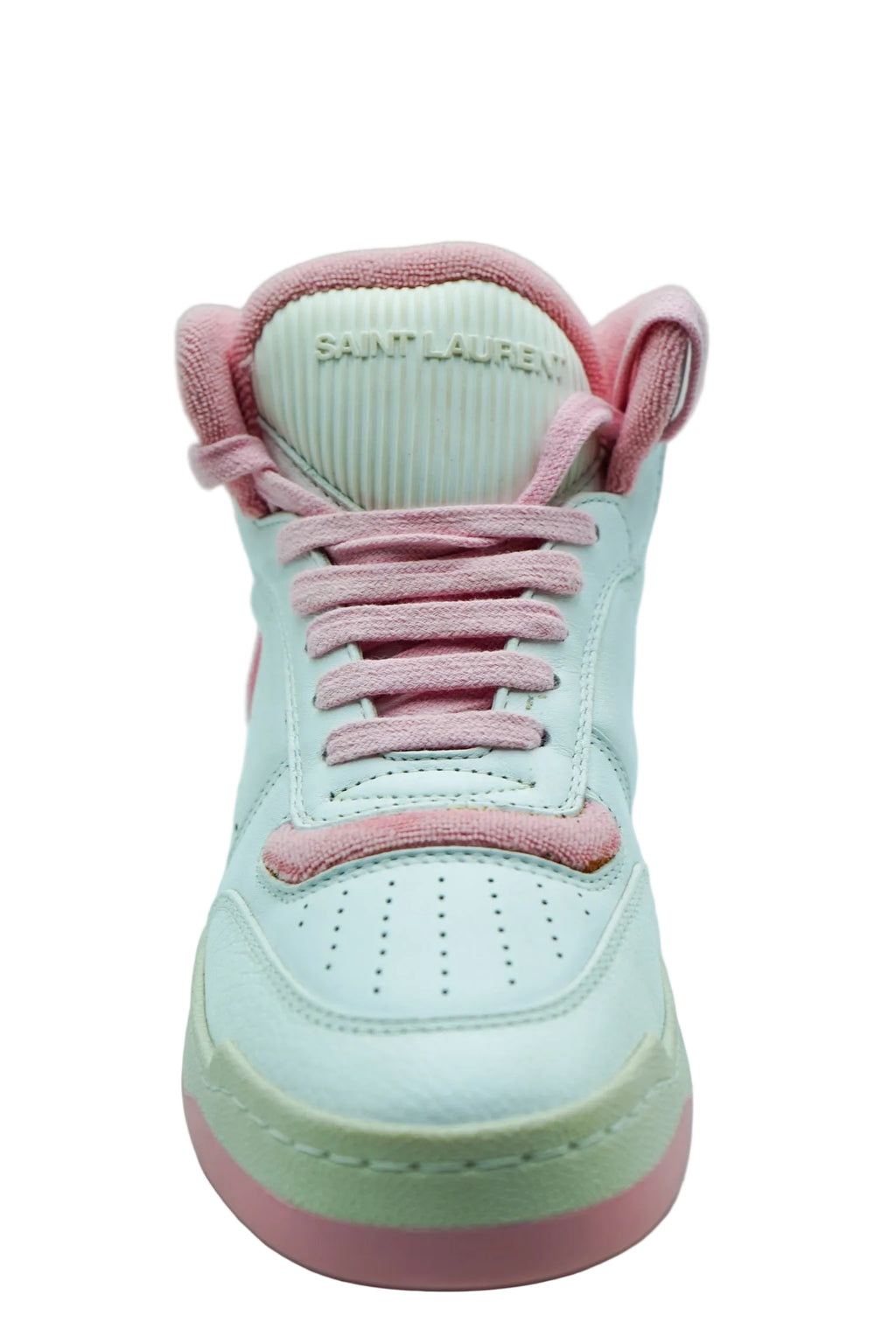 YSL HIGH TOP WHITE/PINK