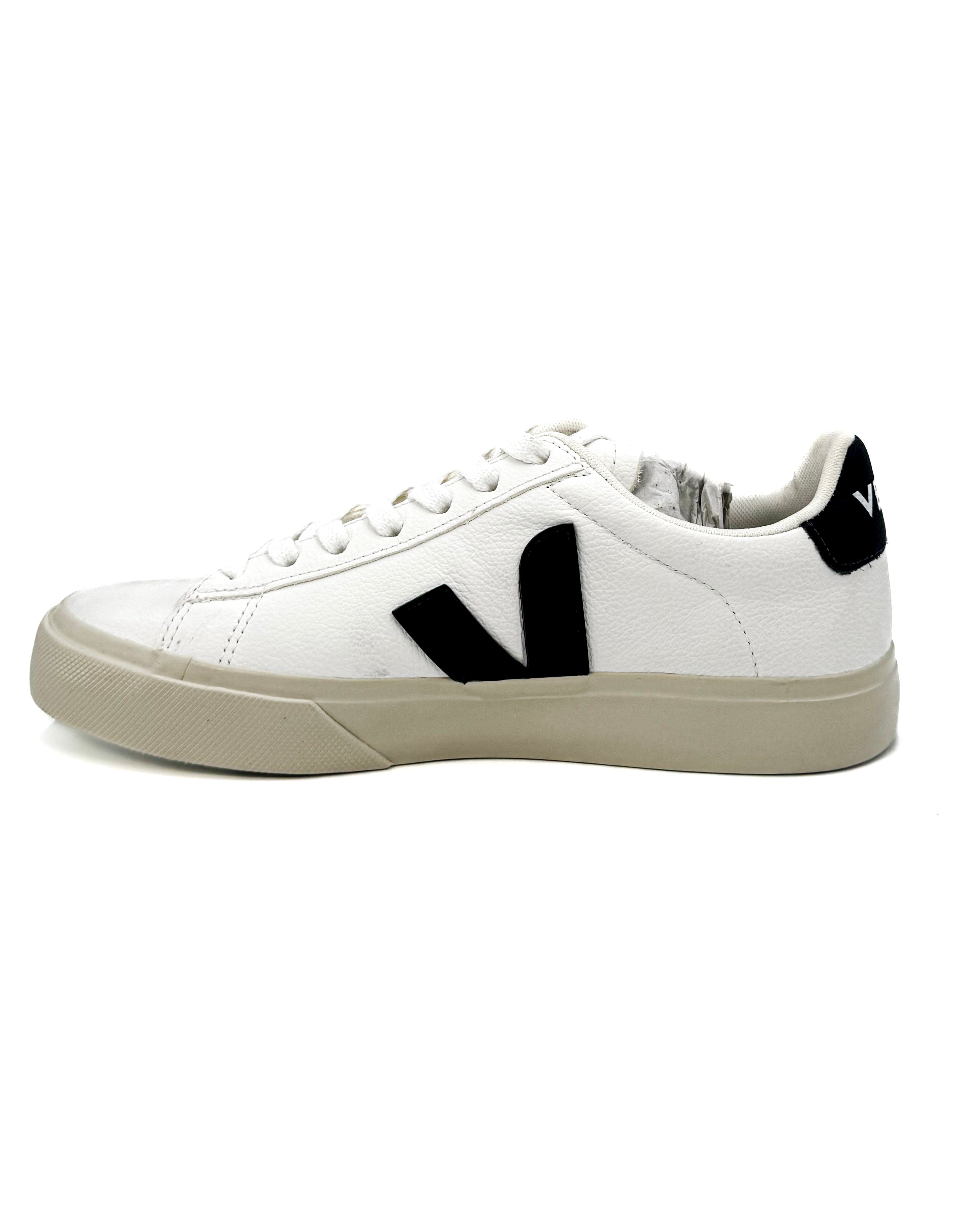 VEJA - CAMPO LEATHER (MEN) EXTRA WHITE BLACK