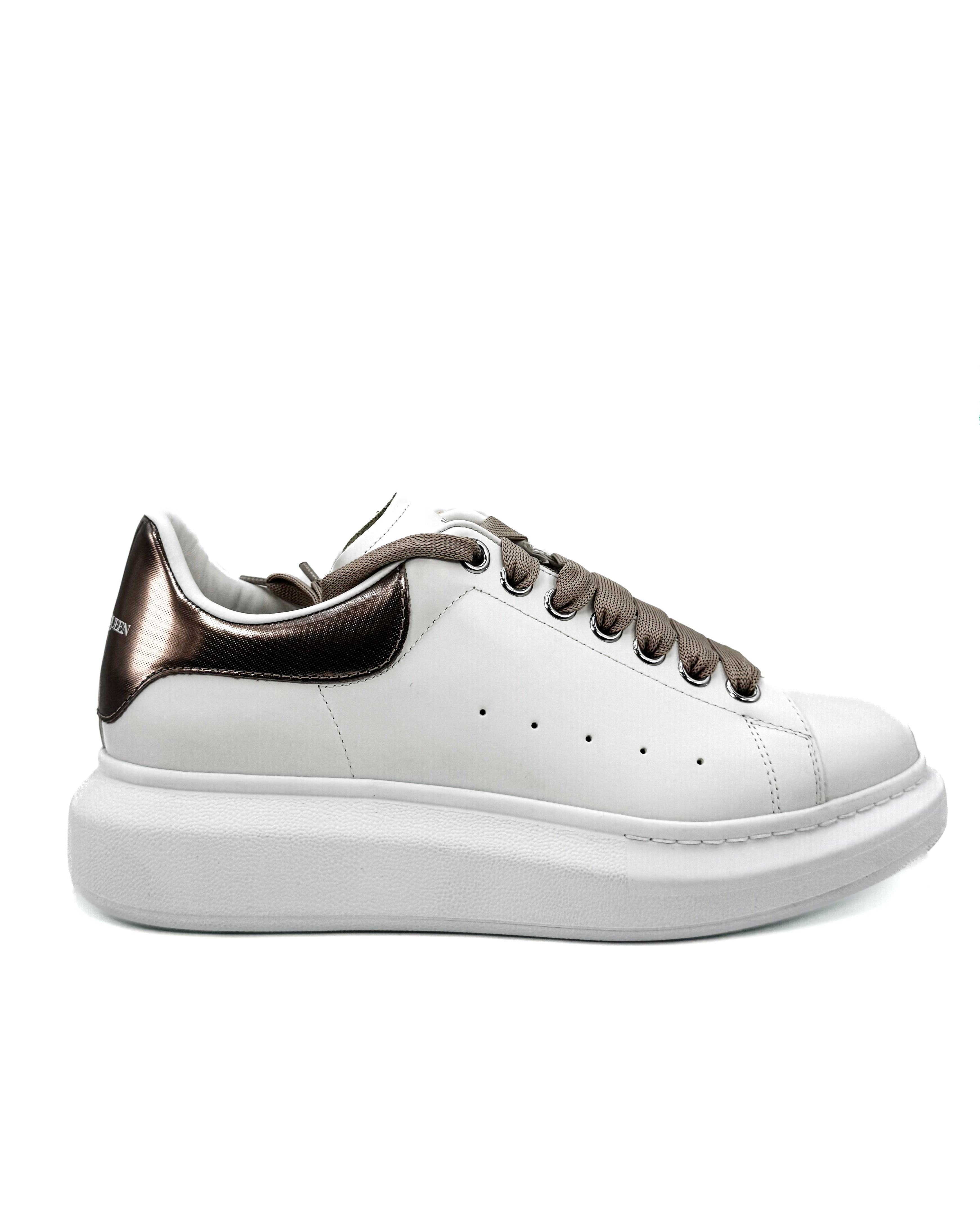 ALEXANDER McQ - LEATHER UPPER AND RU WHITE/ OAT