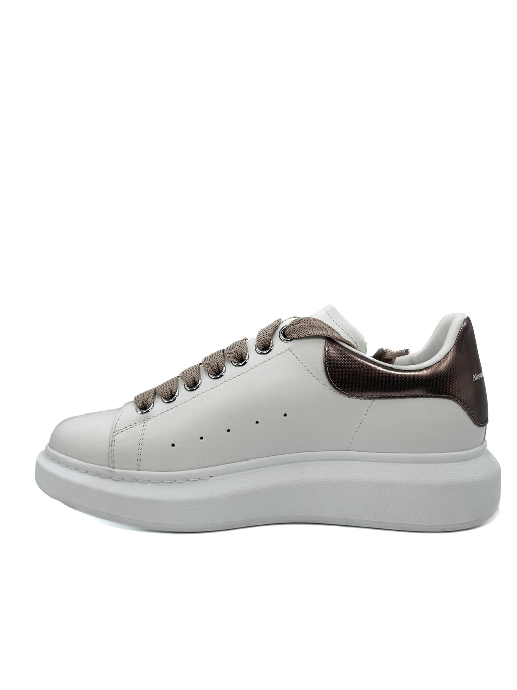 ALEXANDER McQ - LEATHER UPPER AND RU WHITE/ OAT