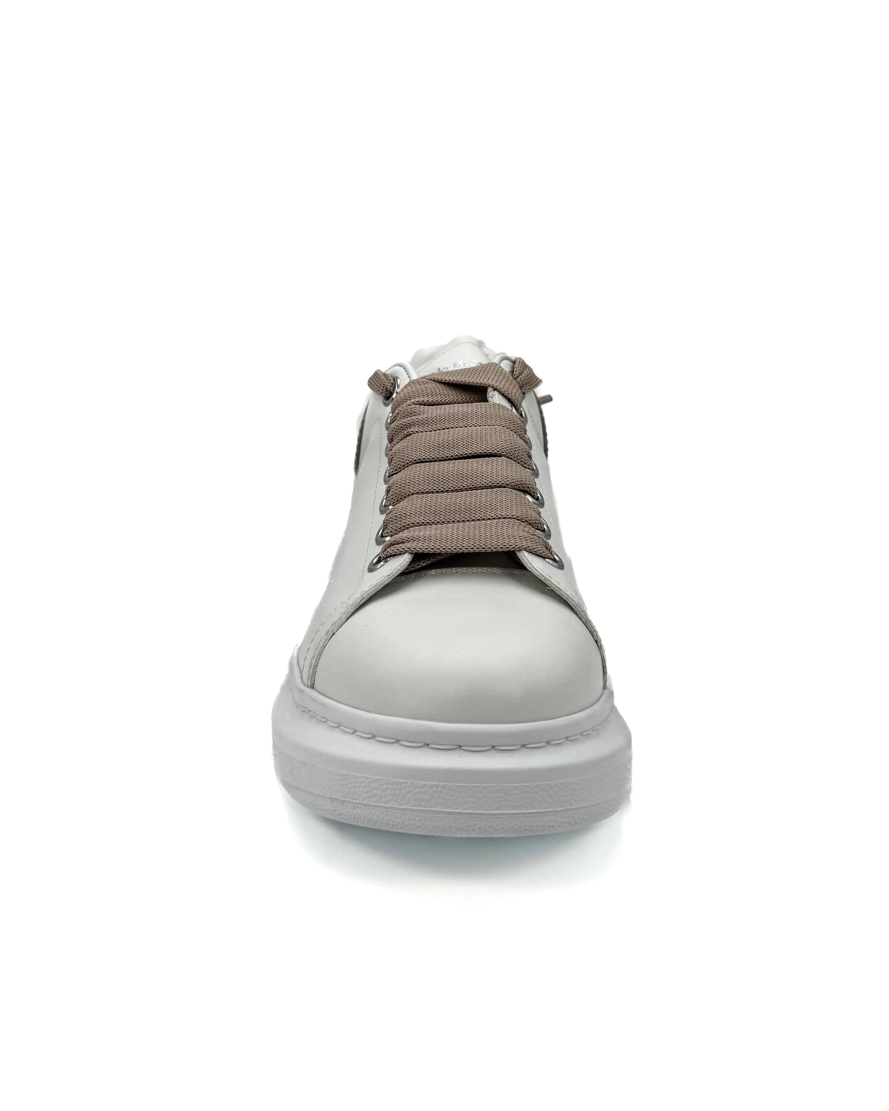 ALEXANDER McQ - LEATHER UPPER AND RU WHITE/ OAT