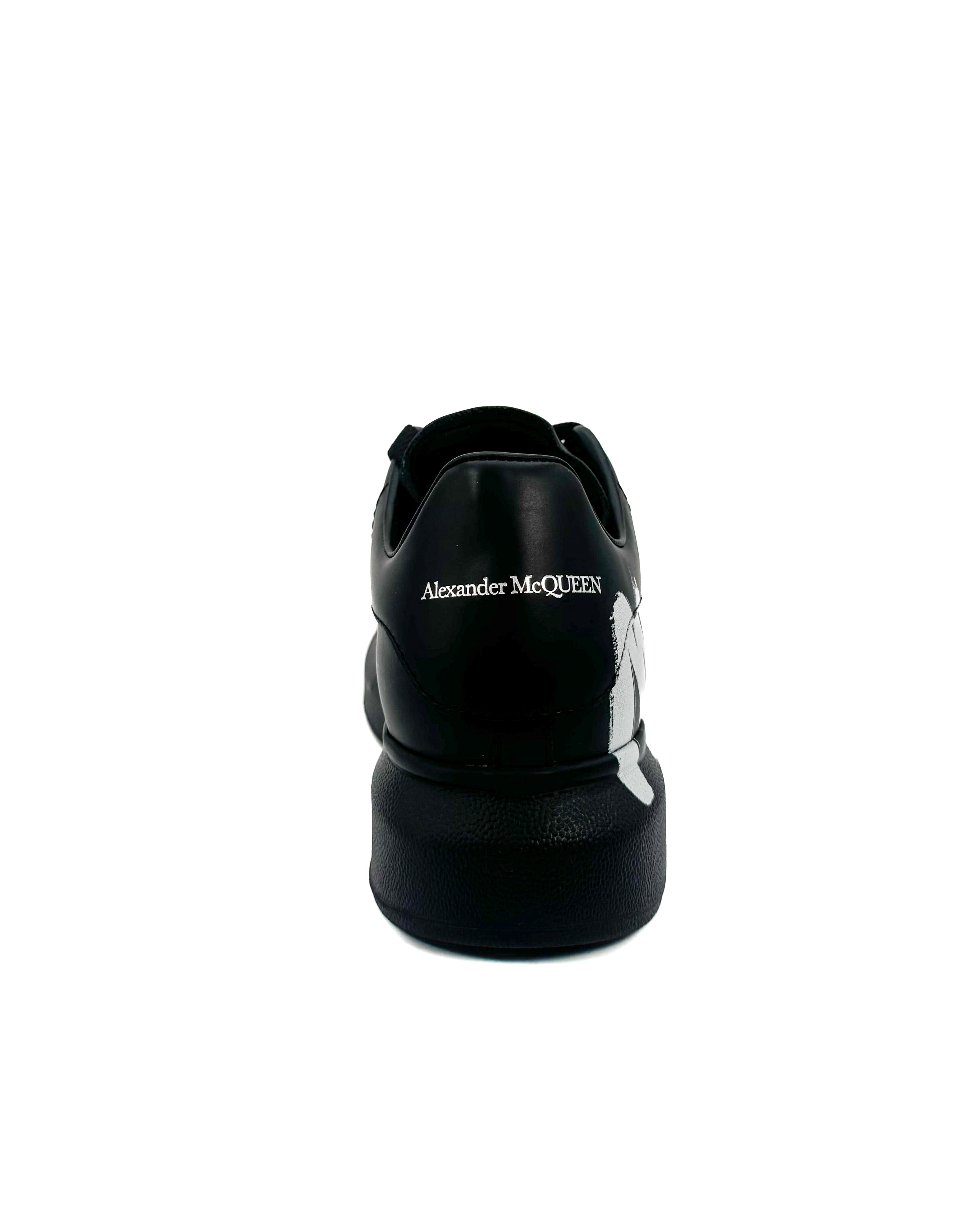 ALEXANDER McQ- LEATHER UPPER AND RU  BLACK/WHITE