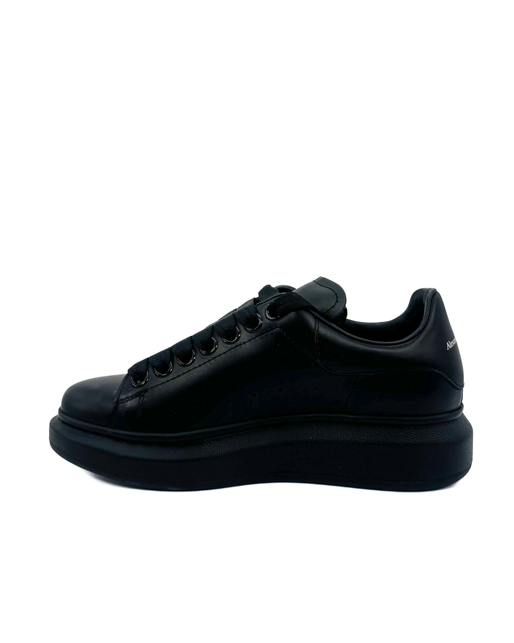 ALEXANDER McQ- LEATHER UPPER AND RU  BLACK/WHITE