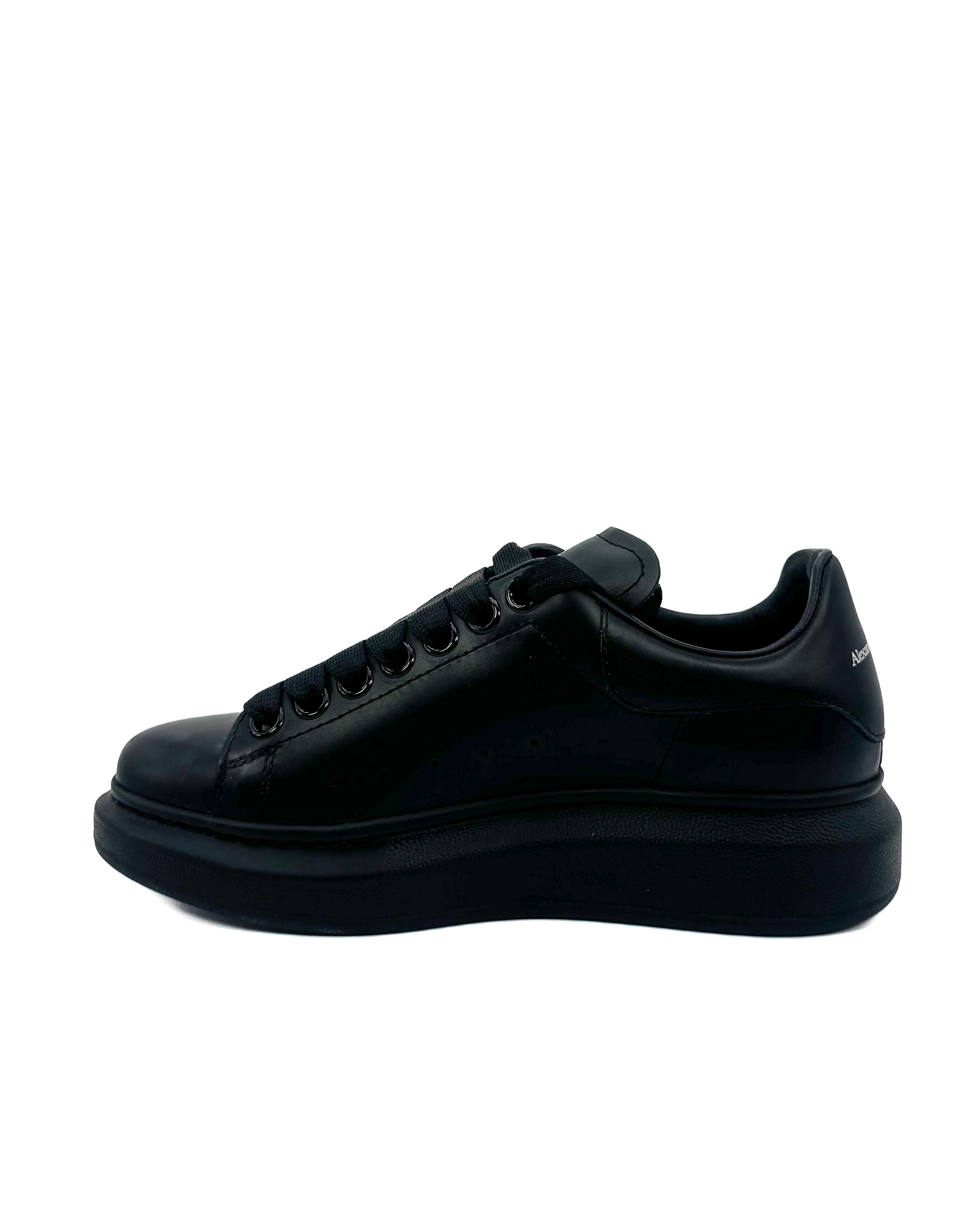 ALEXANDER McQ- LEATHER UPPER AND RU  BLACK/WHITE