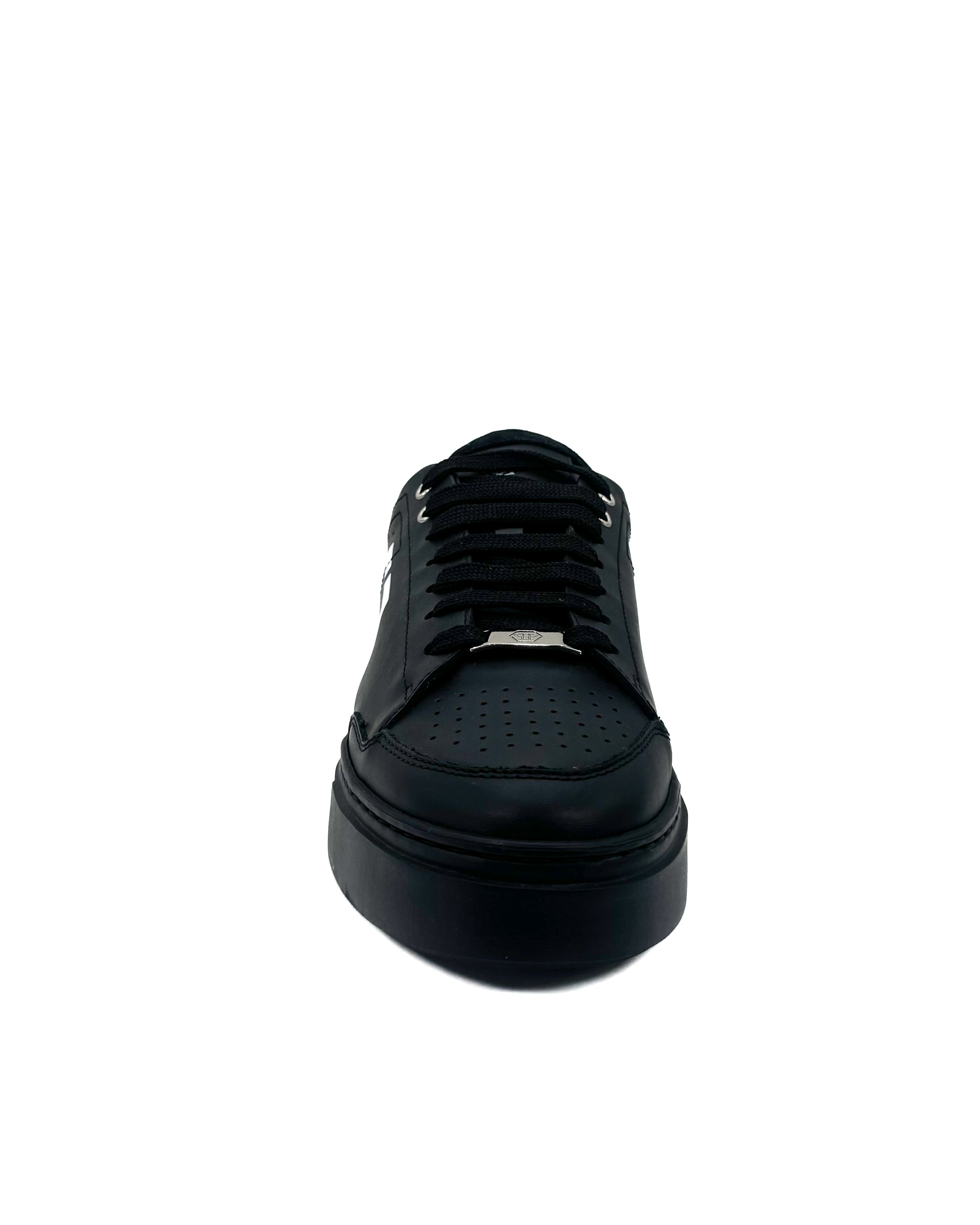 PHILIPP PLEIN - LOW TOP SNEAKERS CARSON HEXAGON BLACK/BLACK
