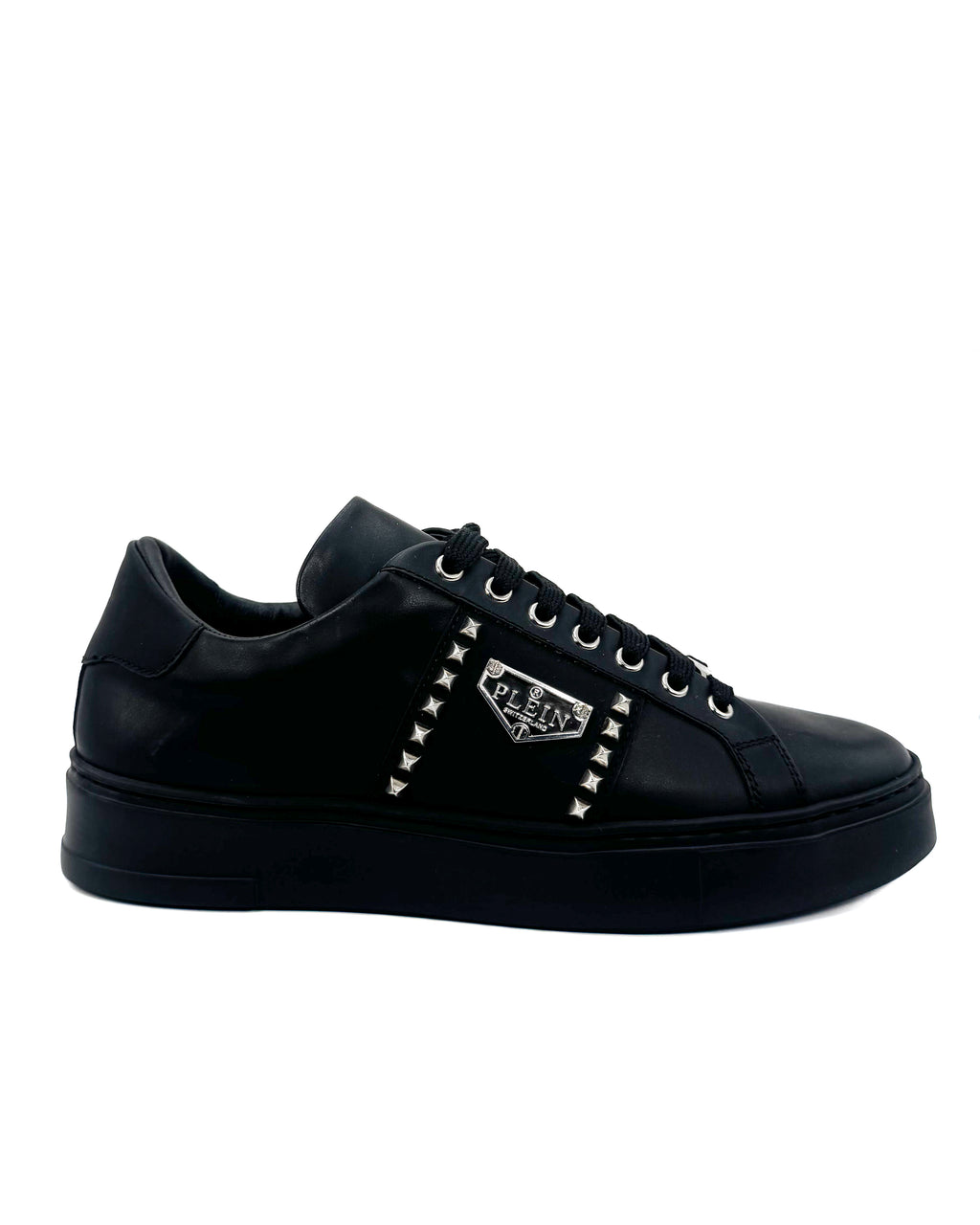 PHILIPP PLEIN - NAPPA LEATHER LO- TOP BLACK/BLACK