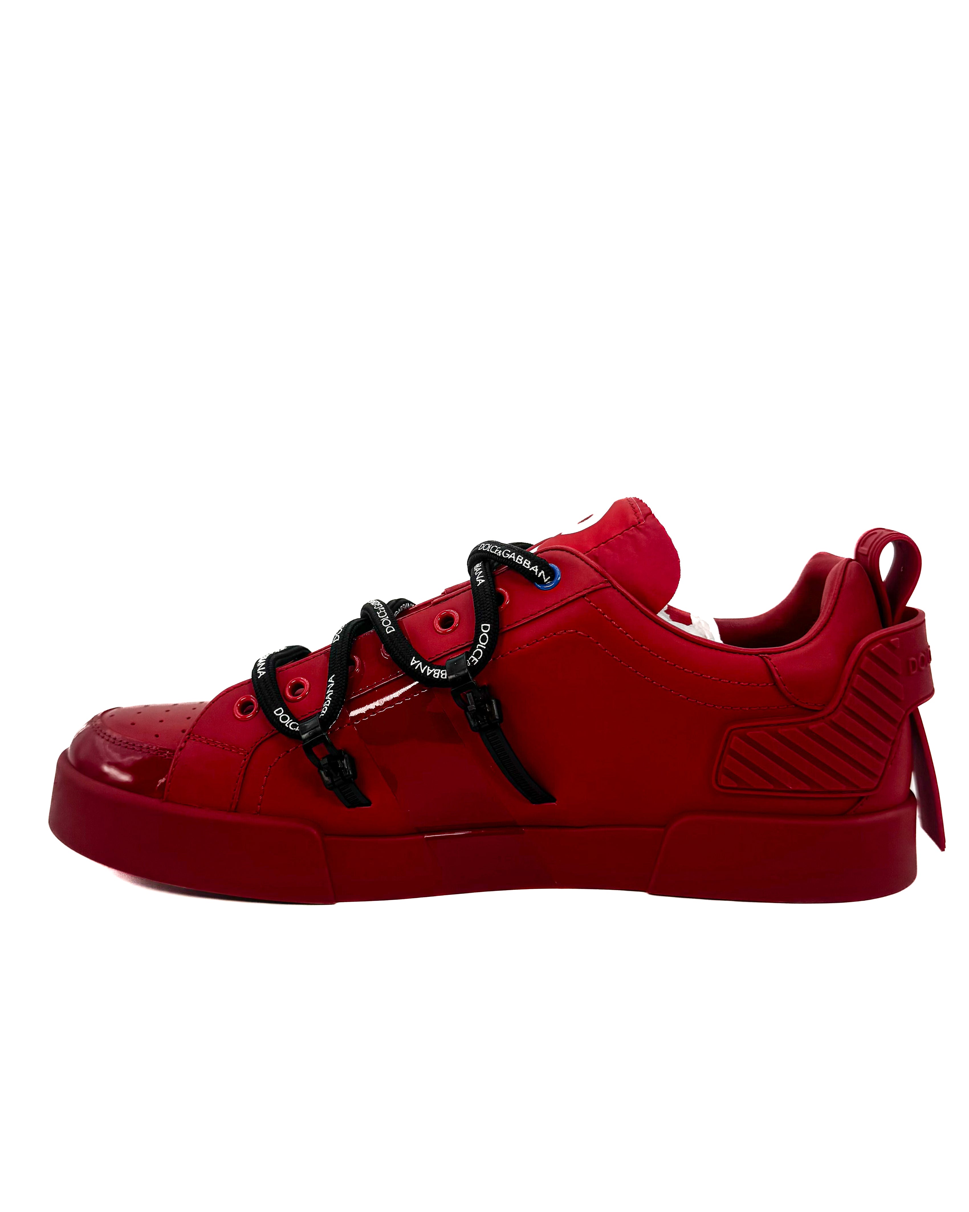 DOLCE & GABBANA - PORTOFINO SNEAKER ROUND LACES PATENT RED