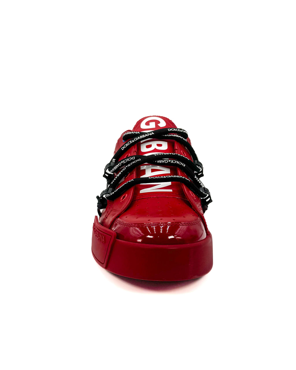 DOLCE & GABBANA - PORTOFINO SNEAKER ROUND LACES PATENT RED