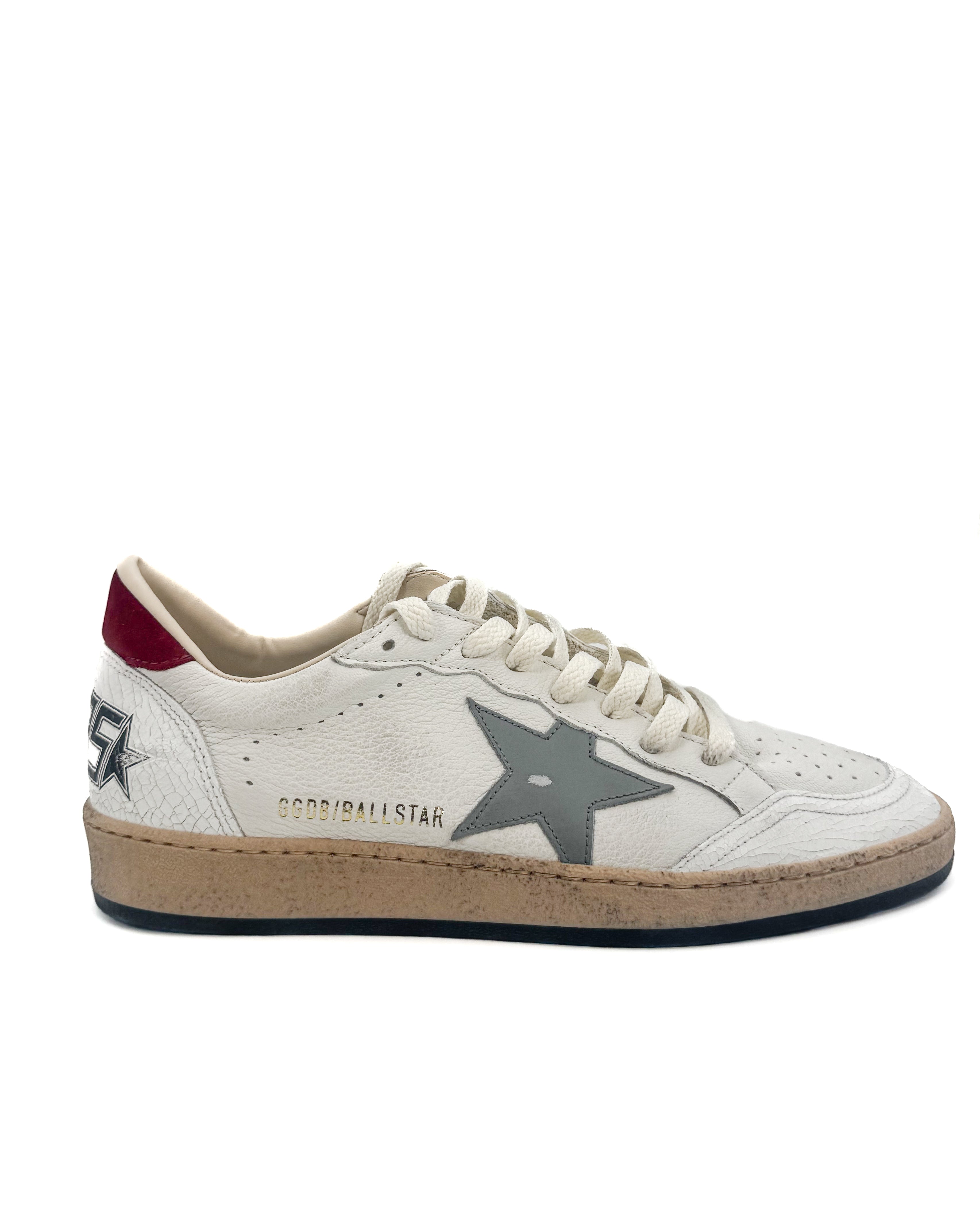 GOLDEN GOOSE - BALL STAR WHITE/SILVER BLUE/RED