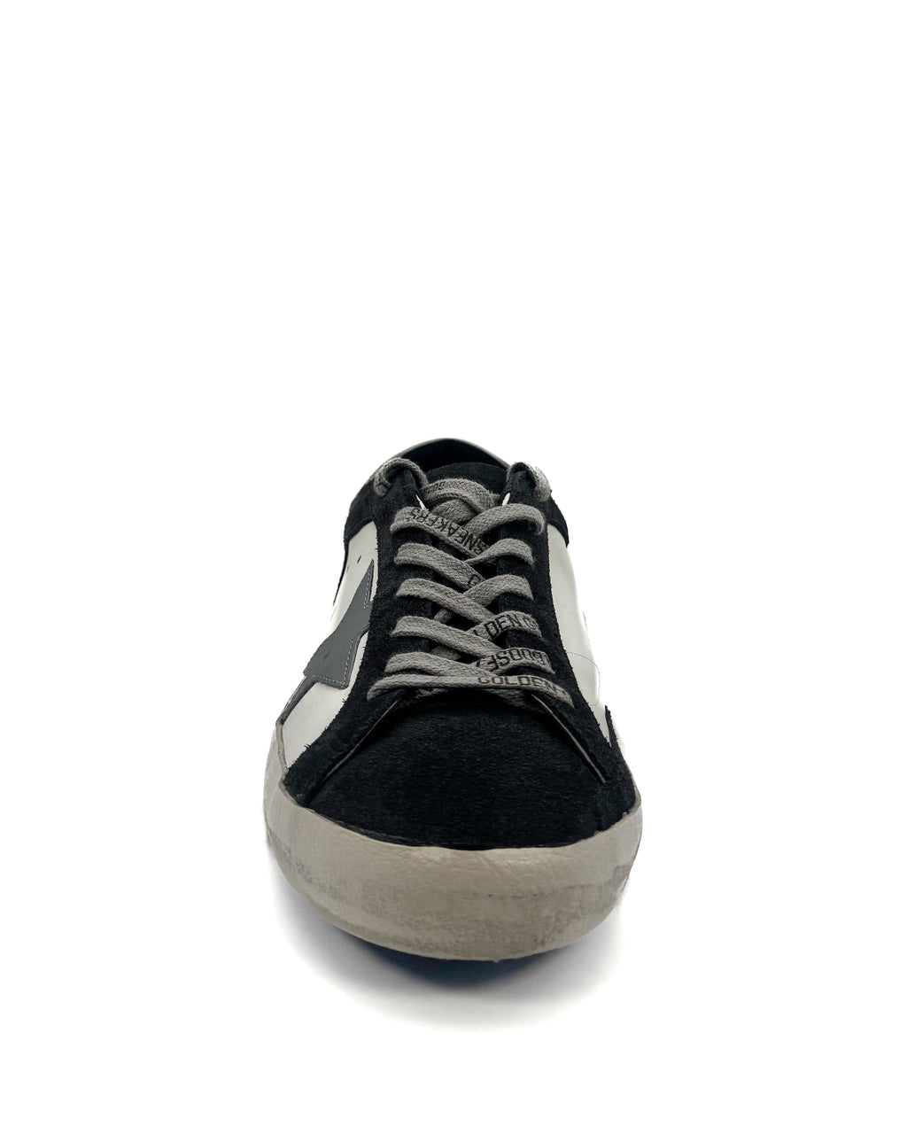 GOLDEN GOOSE - SUPER STAR DOUBLE QUARTER WITH L WITHE ASPHALL SILVER