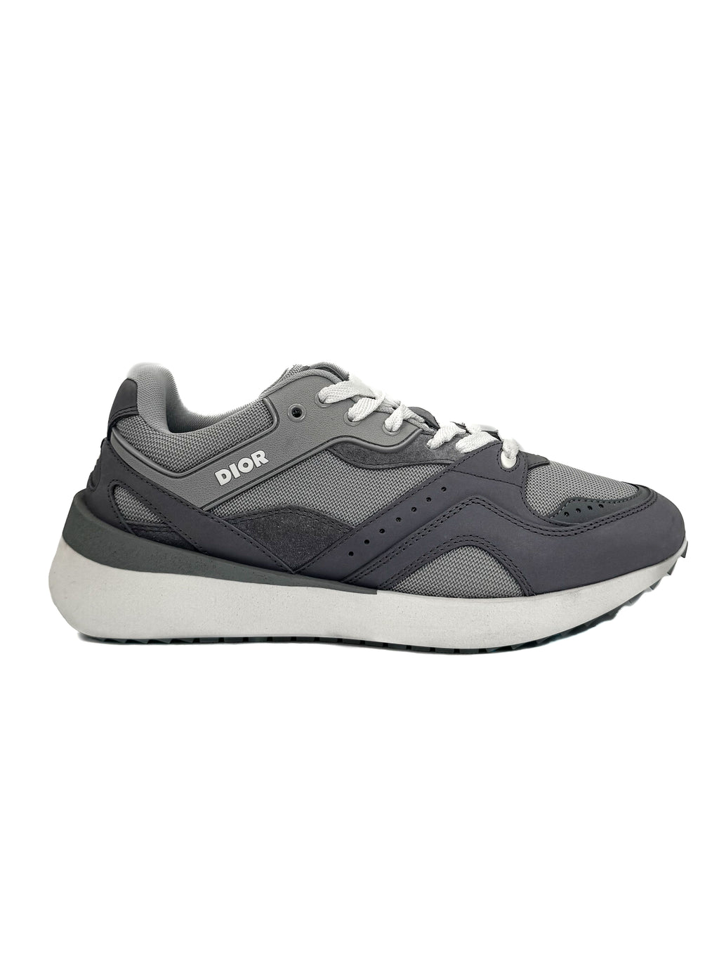 DIOR - B29 SMOOTH CALF MESH SUEDE GREY/WHITE
