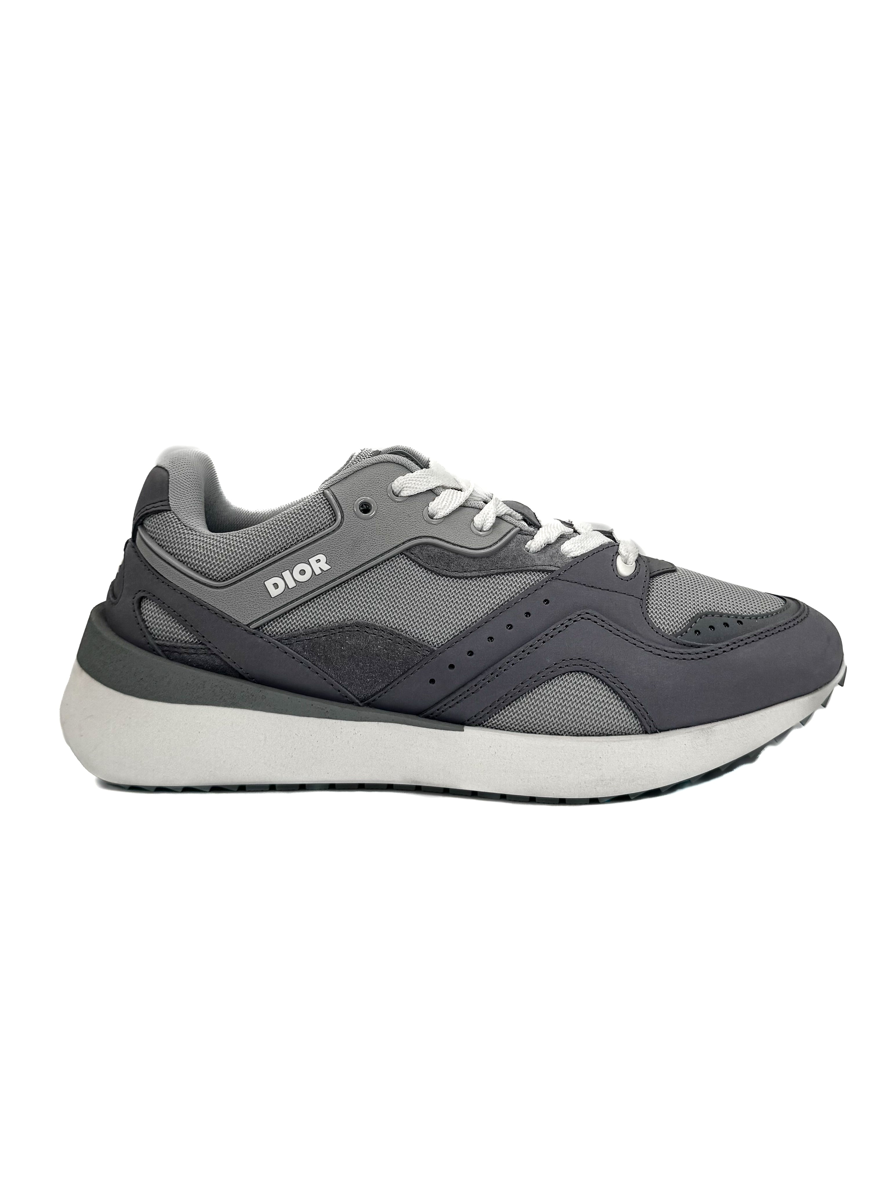 DIOR - B29 SMOOTH CALF MESH SUEDE GREY/WHITE