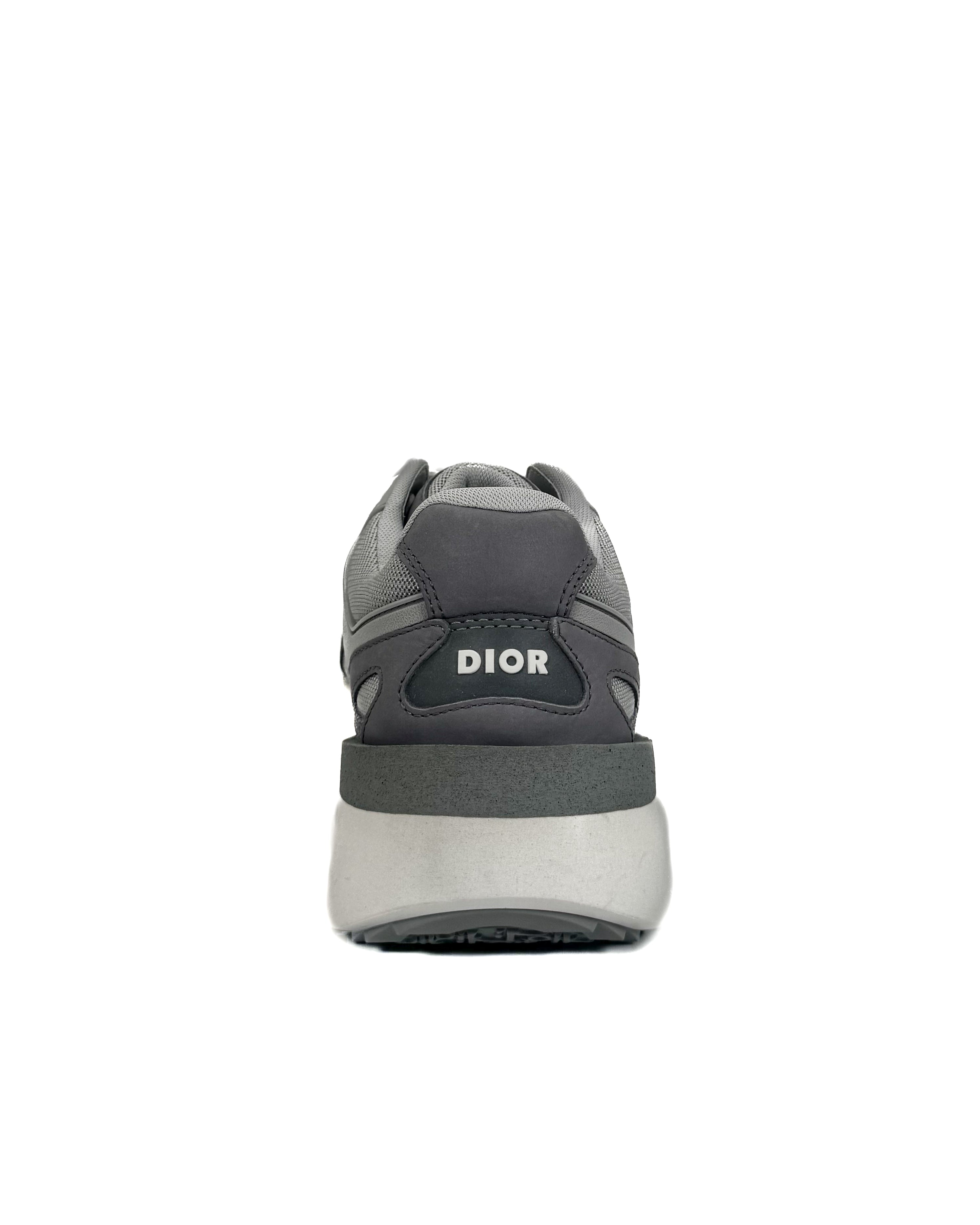 DIOR - B29 SMOOTH CALF MESH SUEDE GREY/WHITE