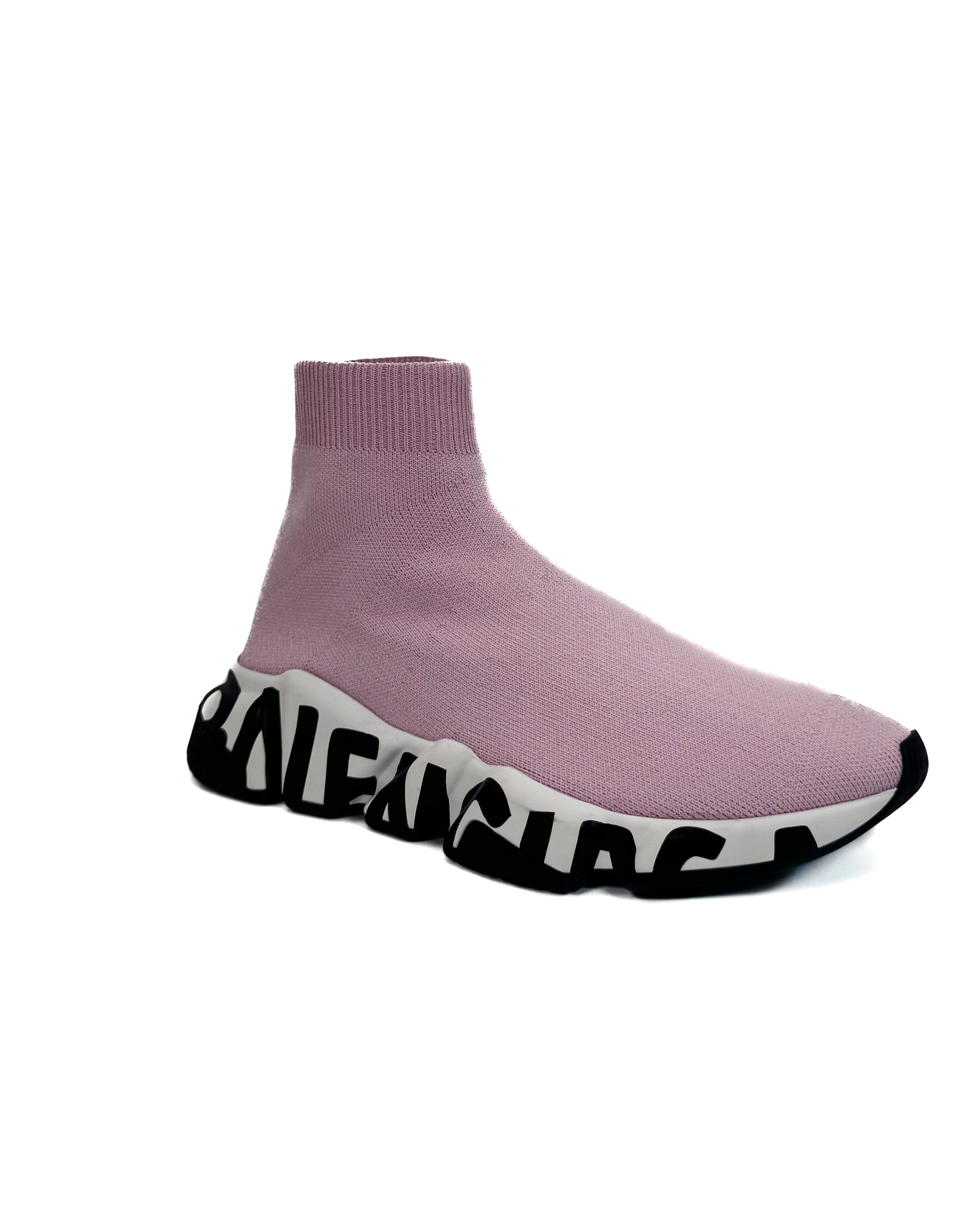BALENCIAGA - SPEED 2.0 GRAFFITI LIGHT PINK/WHITE/BLACK