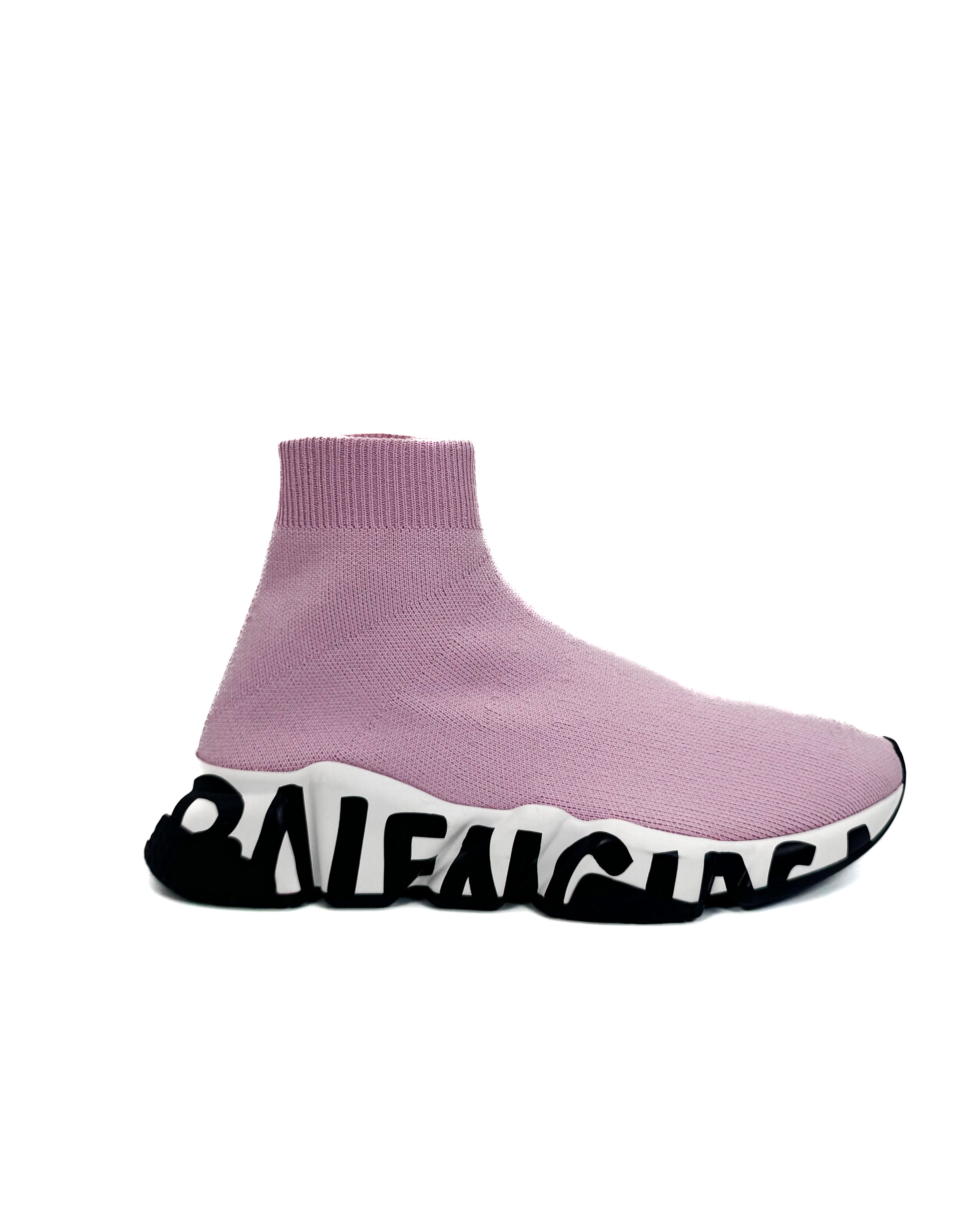 BALENCIAGA - SPEED 2.0 GRAFFITI LIGHT PINK/WHITE/BLACK
