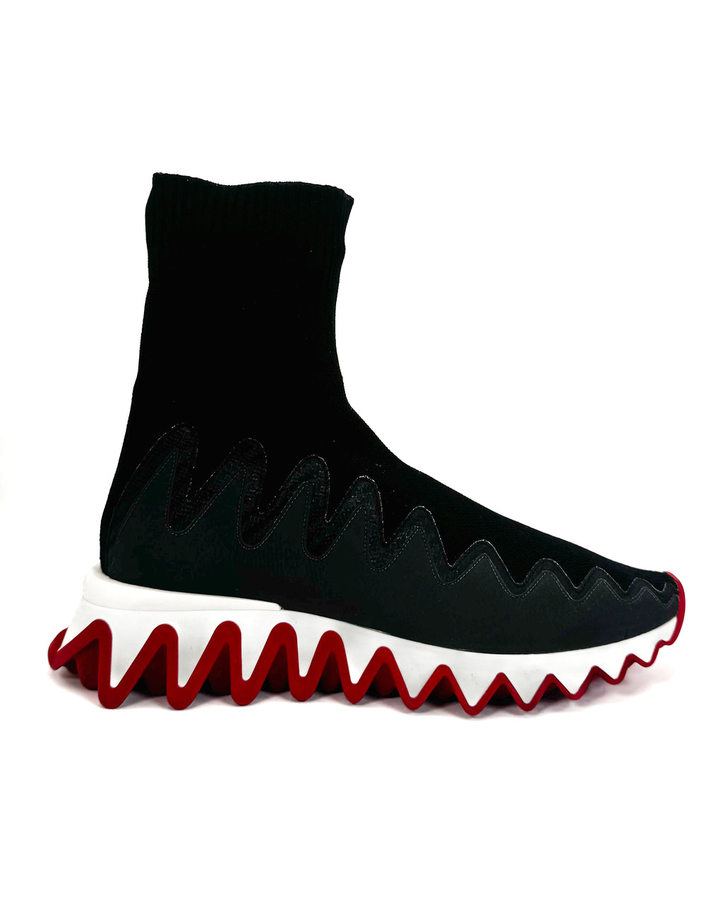 CHRISTIAN LOUBOUTIN - SHARKY SOCK FLAT BLACK (WOMAN)