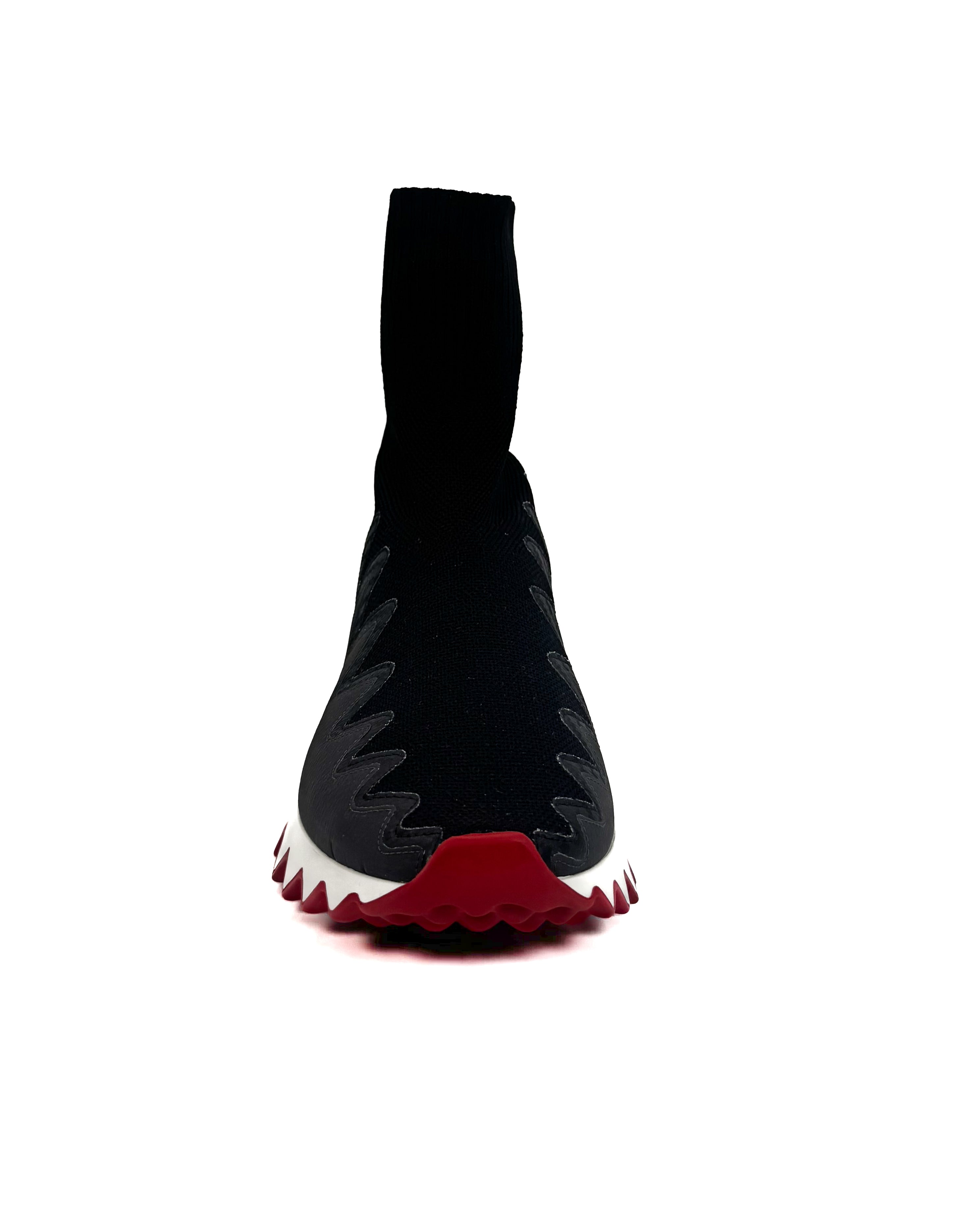 CHRISTIAN LOUBOUTIN - SHARKY SOCK FLAT BLACK (WOMAN)