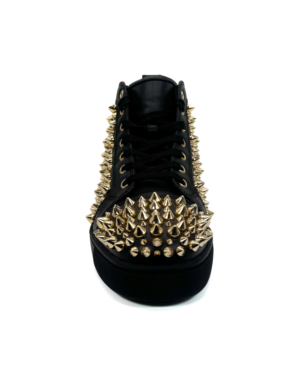 CHRISTIAN LOUBOUTIN - LOUIS SPIKES 2002 N FLAT BLANCO/DORADO