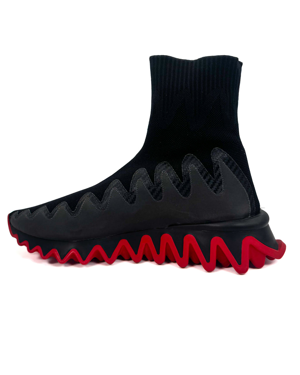 CHRISTIAN LOUBOUTIN - SHARKY SOCK UOMO FLAT BLACK