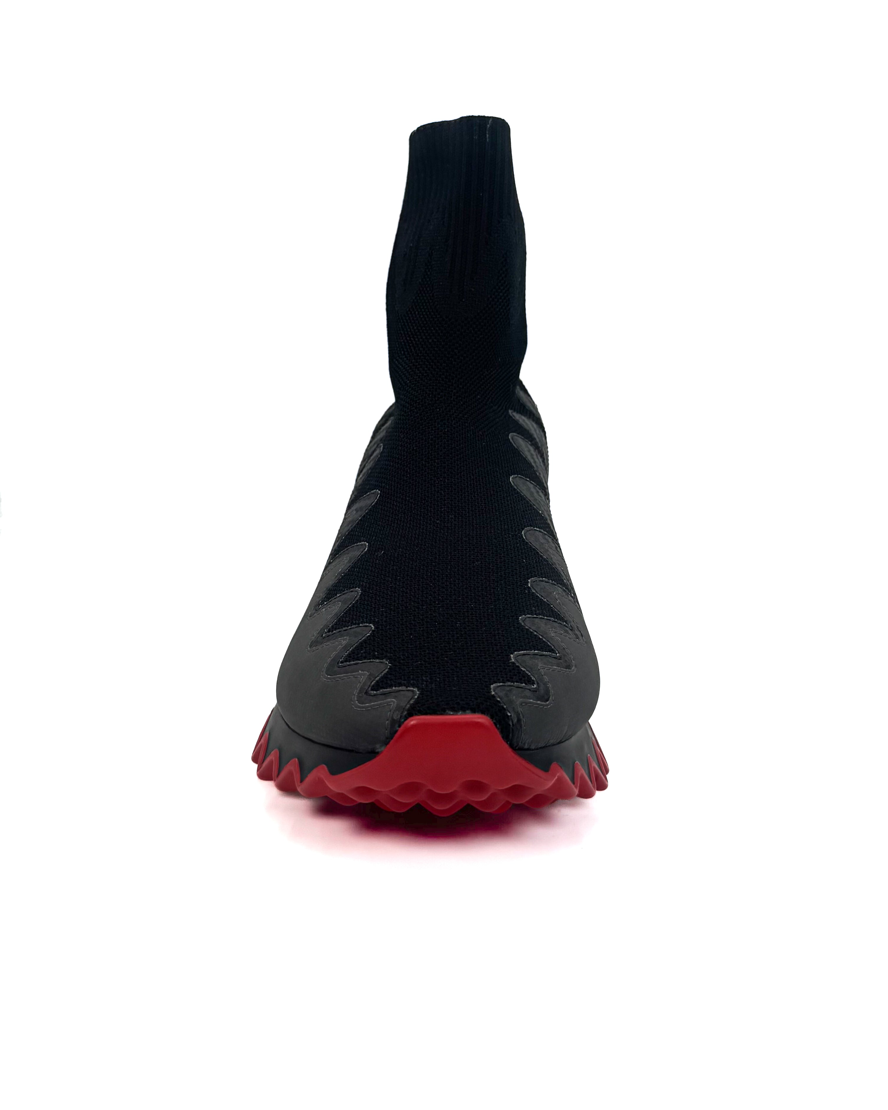 CHRISTIAN LOUBOUTIN - SHARKY SOCK UOMO FLAT BLACK