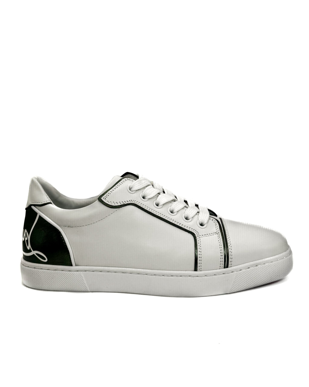 CHRISTIAN LOUBOUTIN - FUN VIEIRA FLAT BIANCO/VERTLAINE