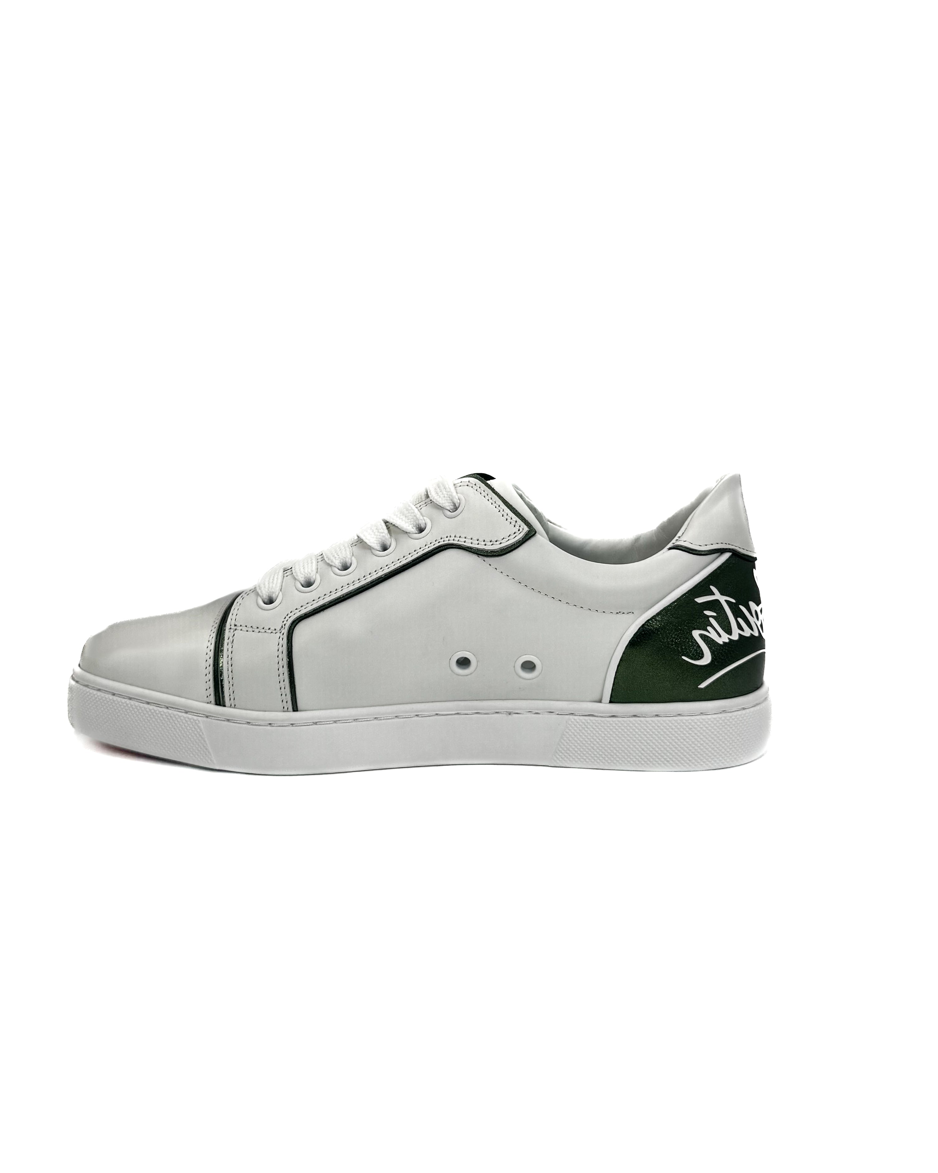 CHRISTIAN LOUBOUTIN - FUN VIEIRA FLAT BIANCO/VERTLAINE