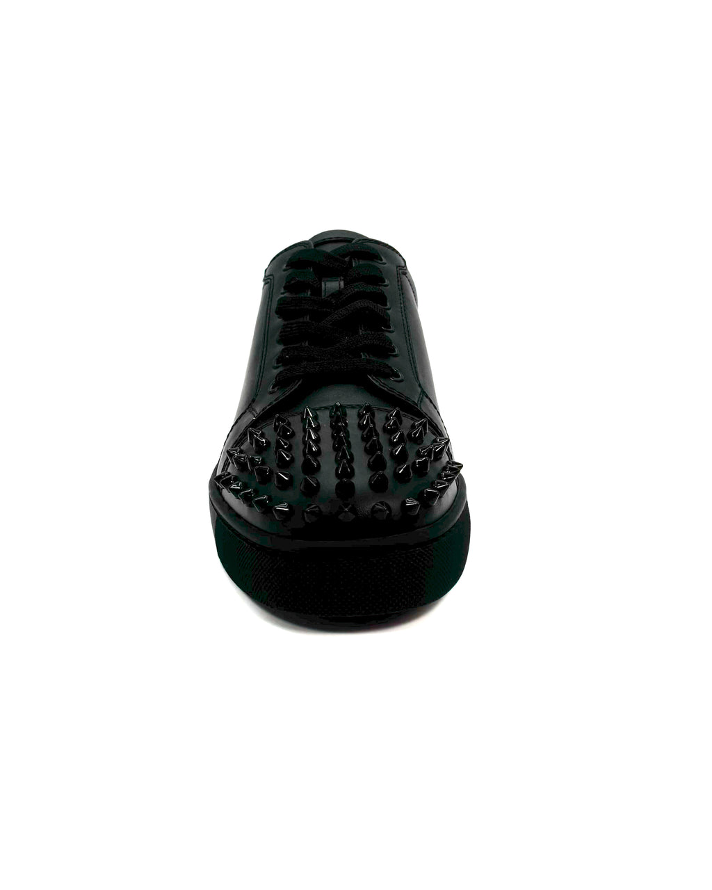 CHRISTIAN LOUBOUTIN - LOUIS JUNIOR SPIKES FLAT - CALF	BLACK