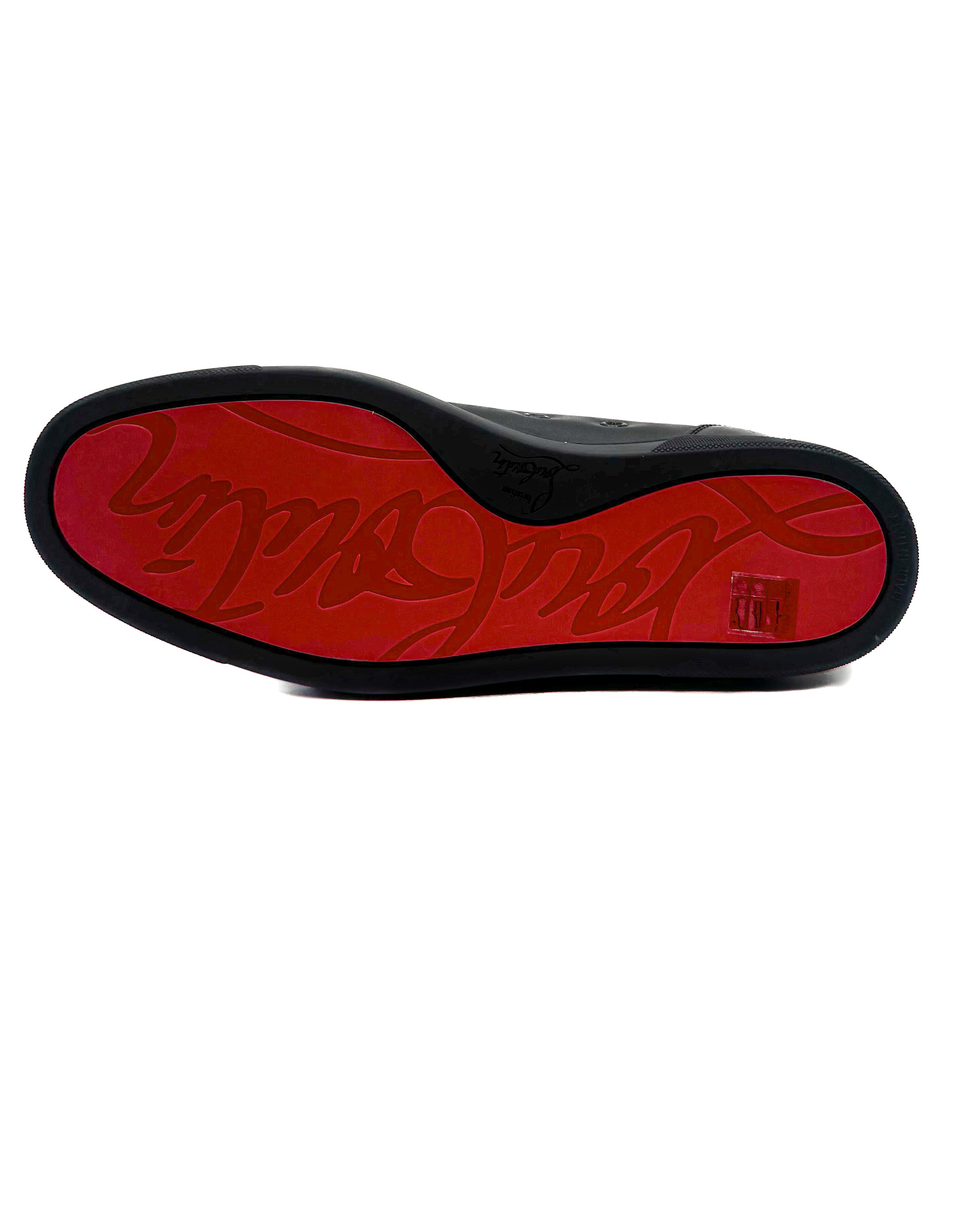 CHRISTIAN LOUBOUTIN - LOUIS JUNIOR SPIKES FLAT - CALF	BLACK