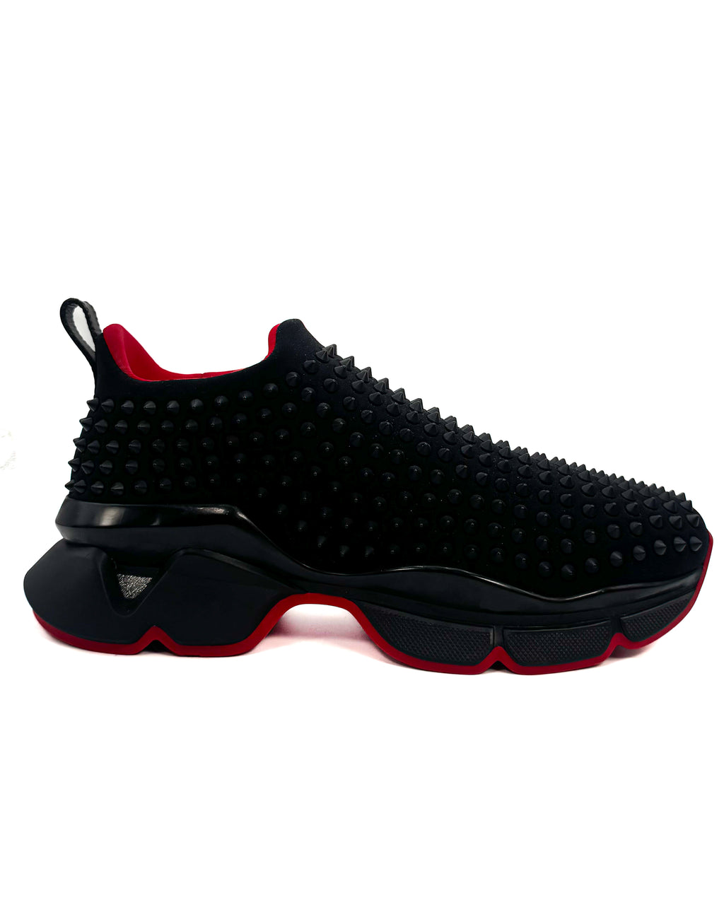 CHRISTIAN LOUBOUTIN - SPIKE-SOCK FLAT NEOPRENE BLACK/BLACK MAT