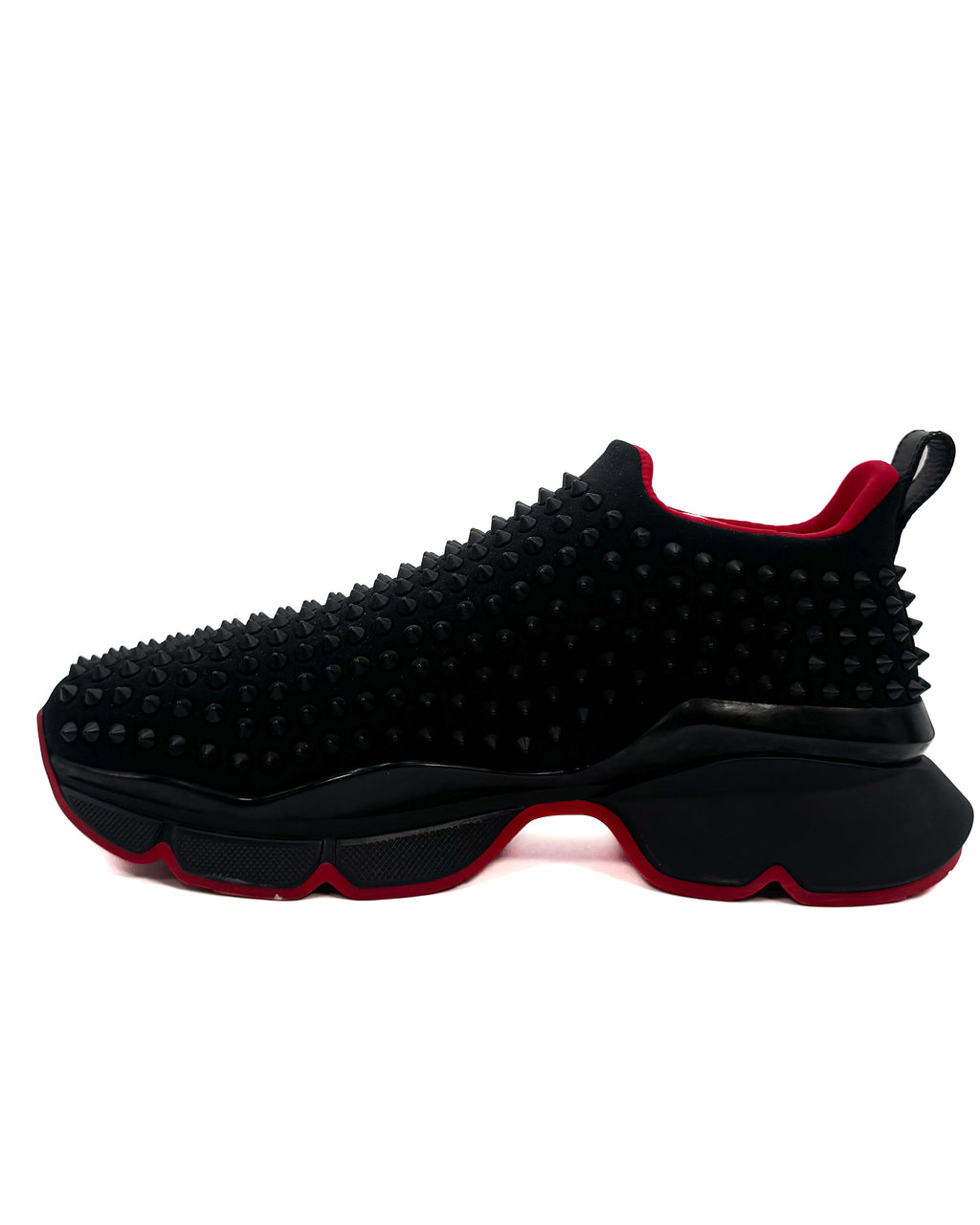 CHRISTIAN LOUBOUTIN - SPIKE-SOCK FLAT NEOPRENE BLACK/BLACK MAT