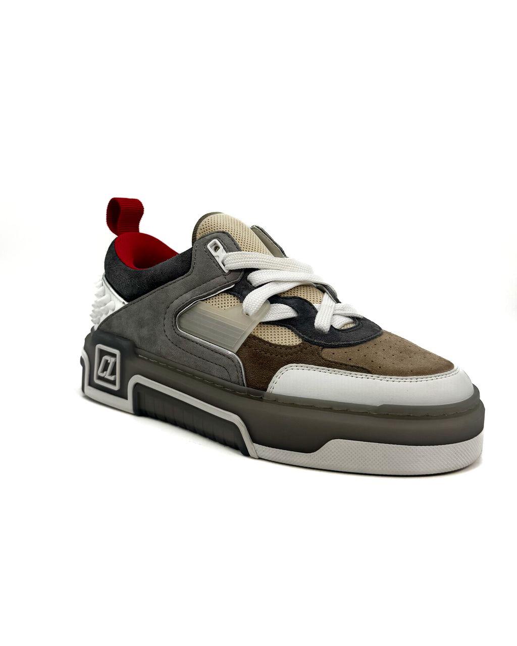 CHRISTIAN LOUBOUTIN - ASTROLOUBI DONNA FLAT SAHARIENNE/SMOKE GREY