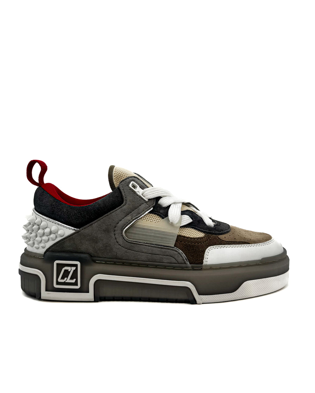 CHRISTIAN LOUBOUTIN - ASTROLOUBI DONNA FLAT SAHARIENNE/SMOKE GREY