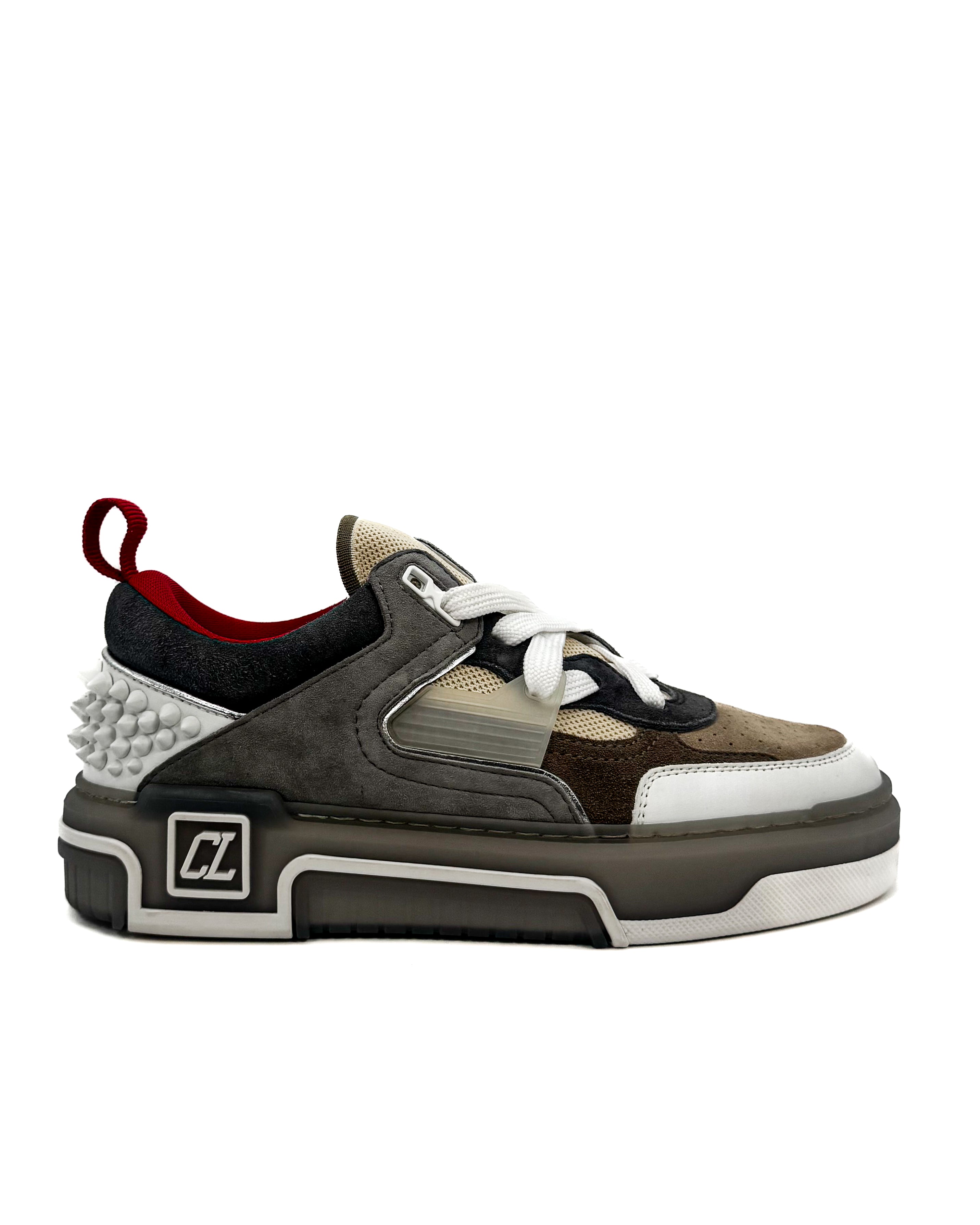 CHRISTIAN LOUBOUTIN - ASTROLOUBI DONNA FLAT SAHARIENNE/SMOKE GREY