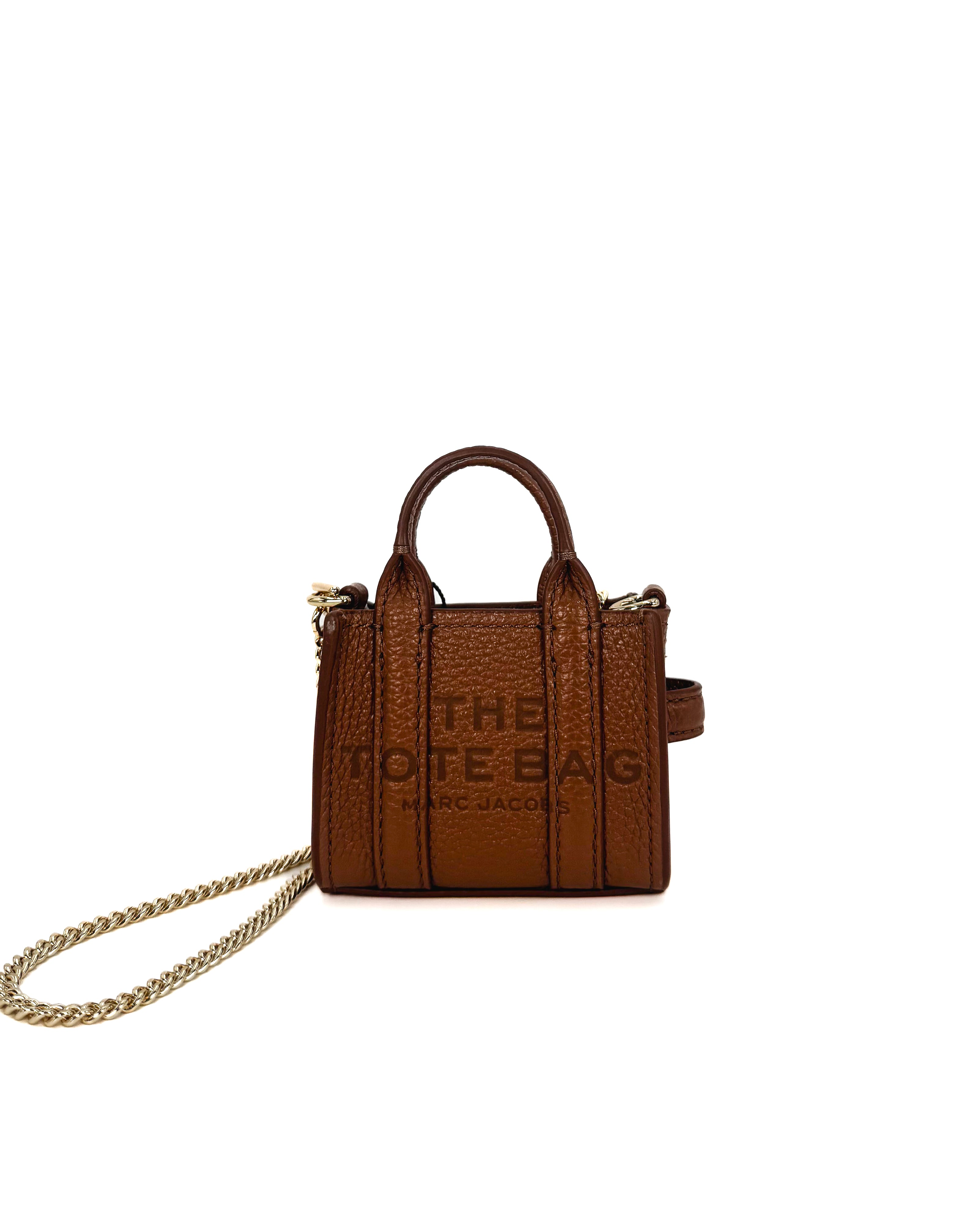 MARC JACOBS - THE MINI TOTE BAG THE LEATHER ARGAN OIL