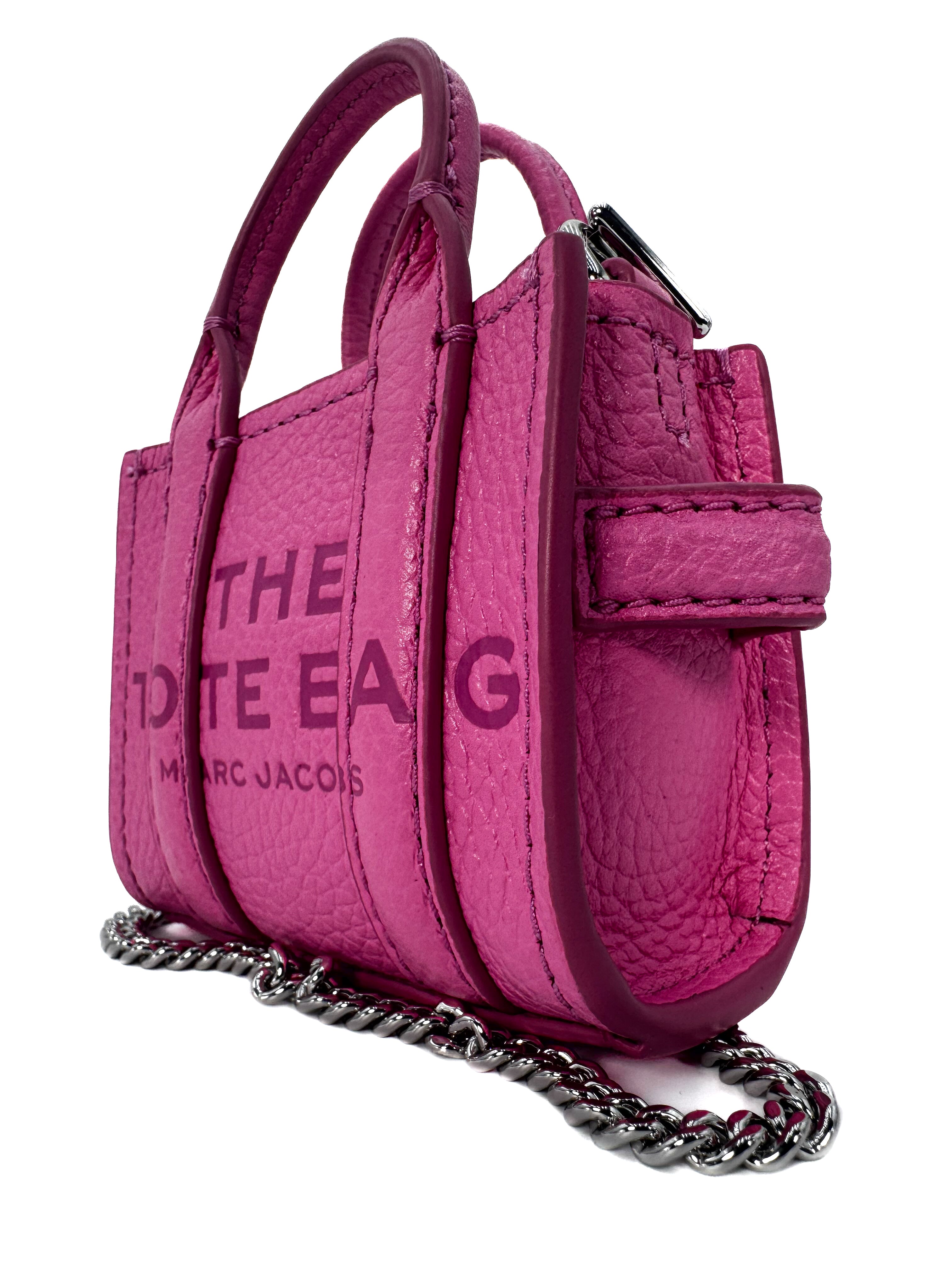 MARC JACOBS - THE MINI TOTE BAG THE LEATHER BOW PINK 678