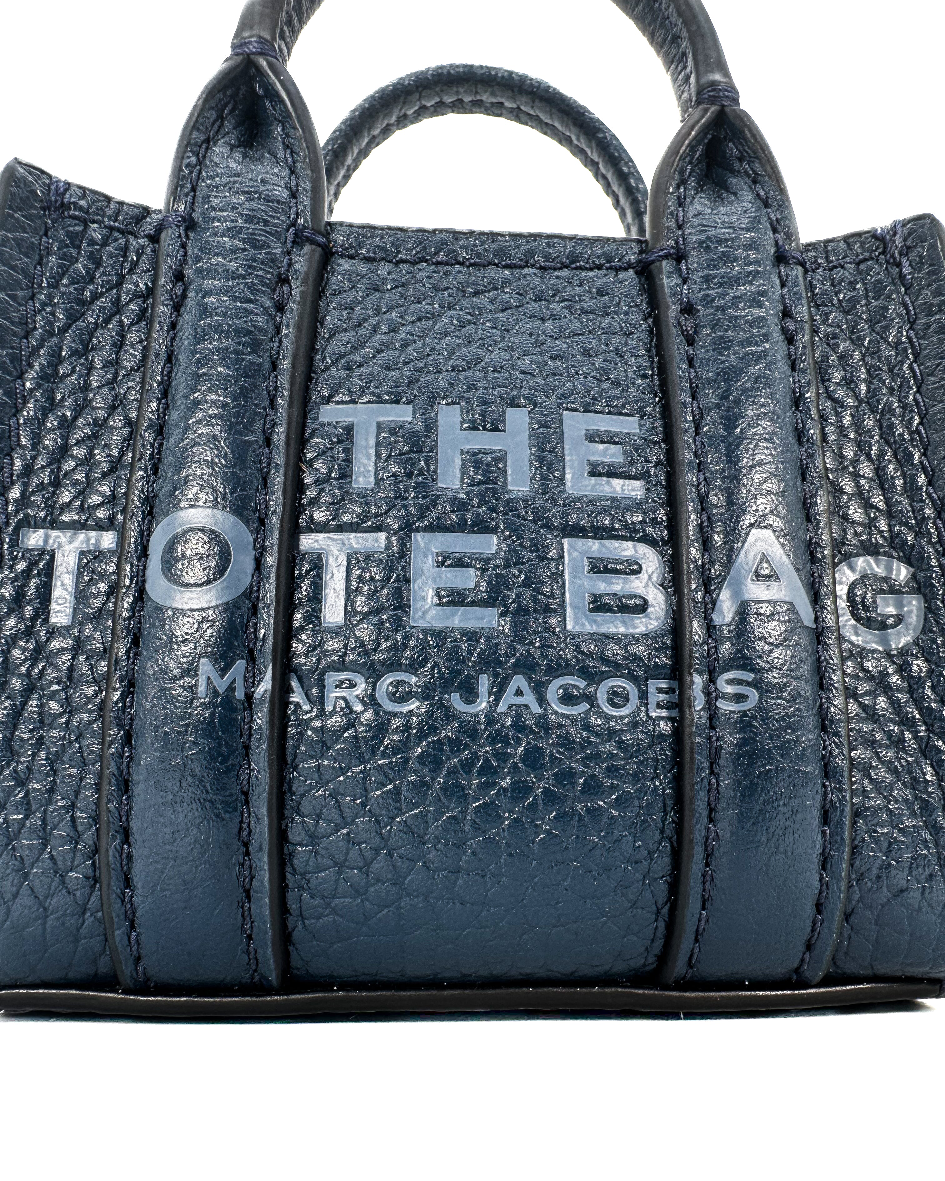 MARC JACOBS - THE MINI TOTE BAG THE LEATHER BLUE SEA 426