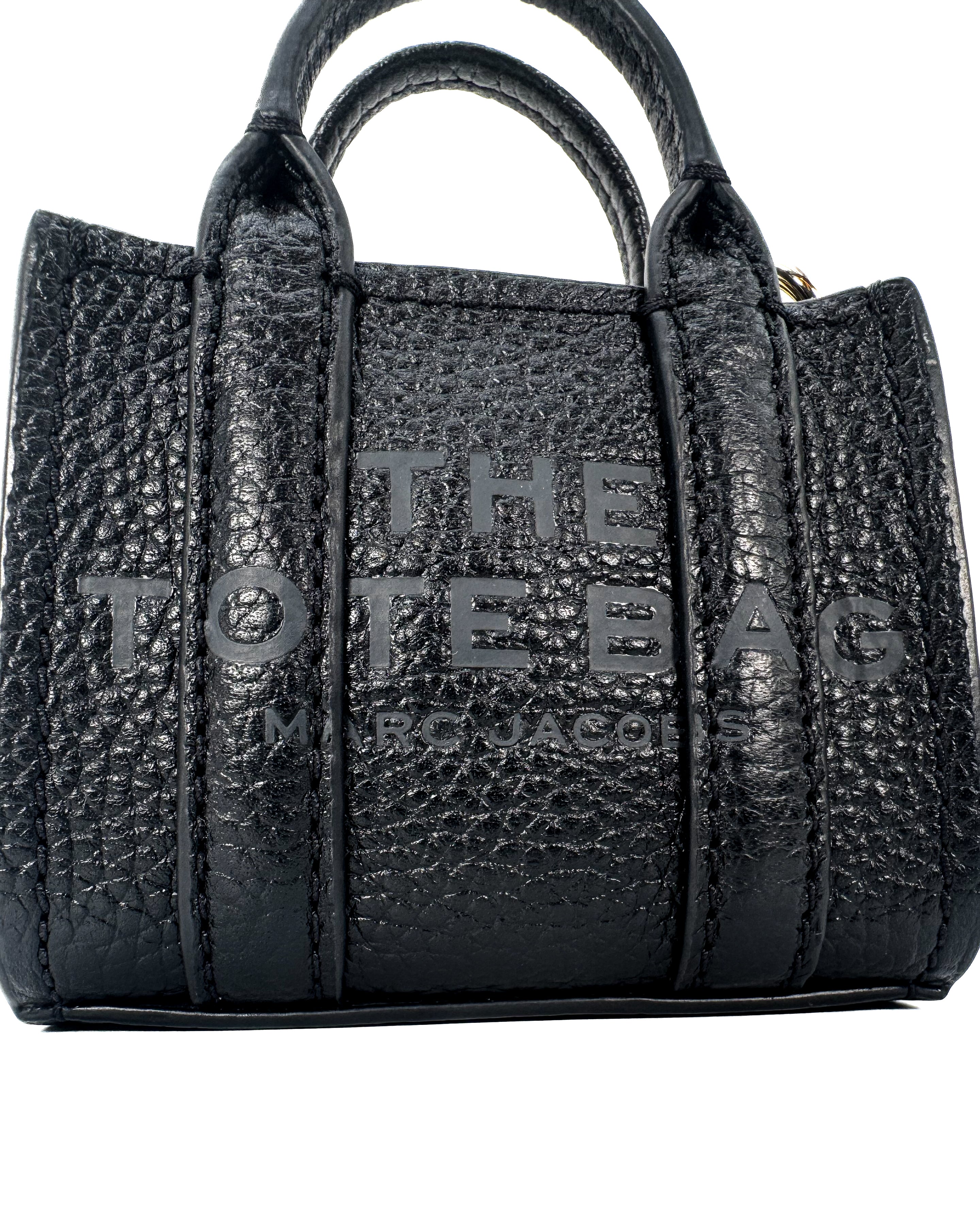 MARC JACOBS - THE MINI TOTE BAG THE LEATHER BLACK 001