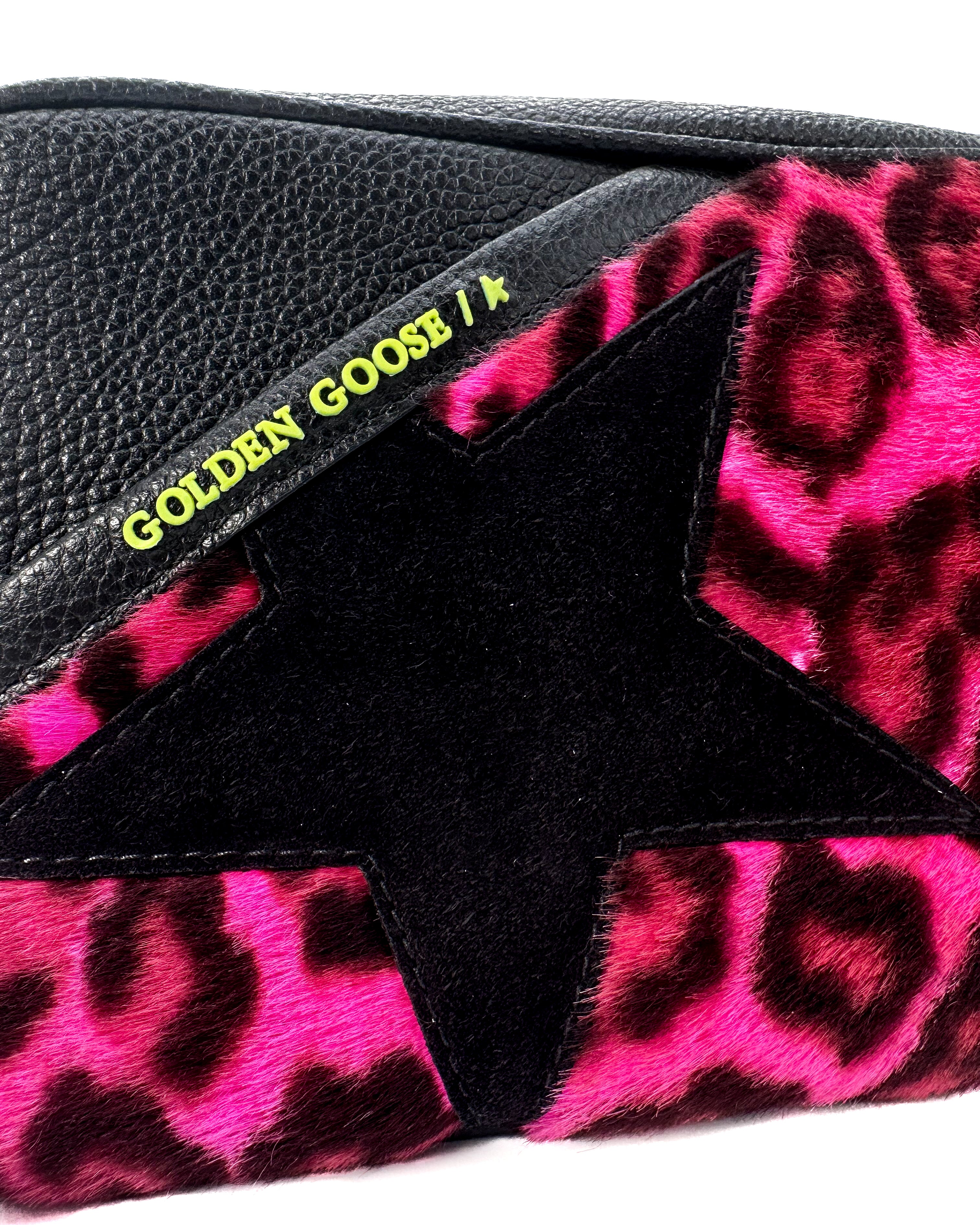 GOLDEN GOOSE - STAR BAG  ANIMAL PRINT PINK