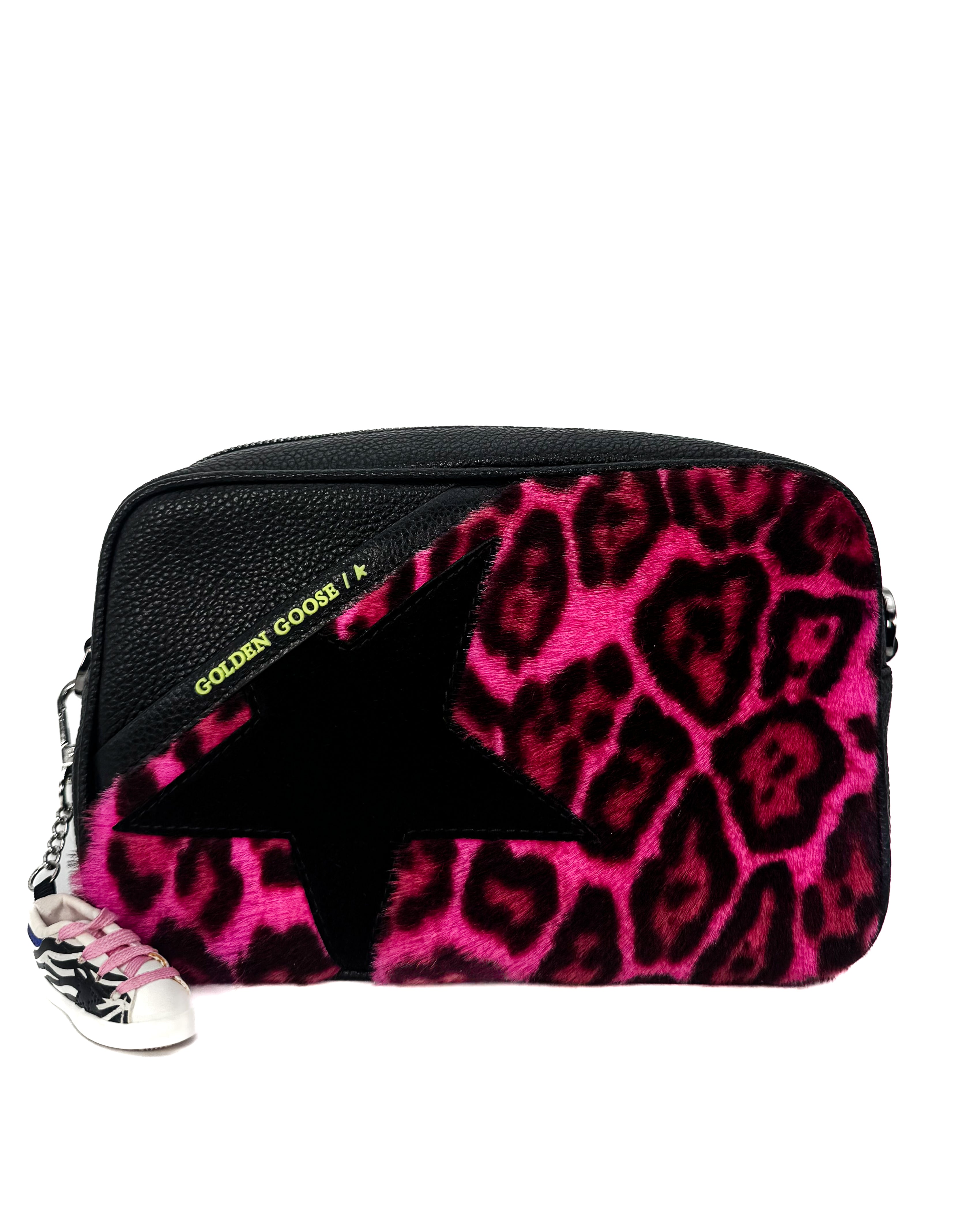 GOLDEN GOOSE - STAR BAG  ANIMAL PRINT PINK